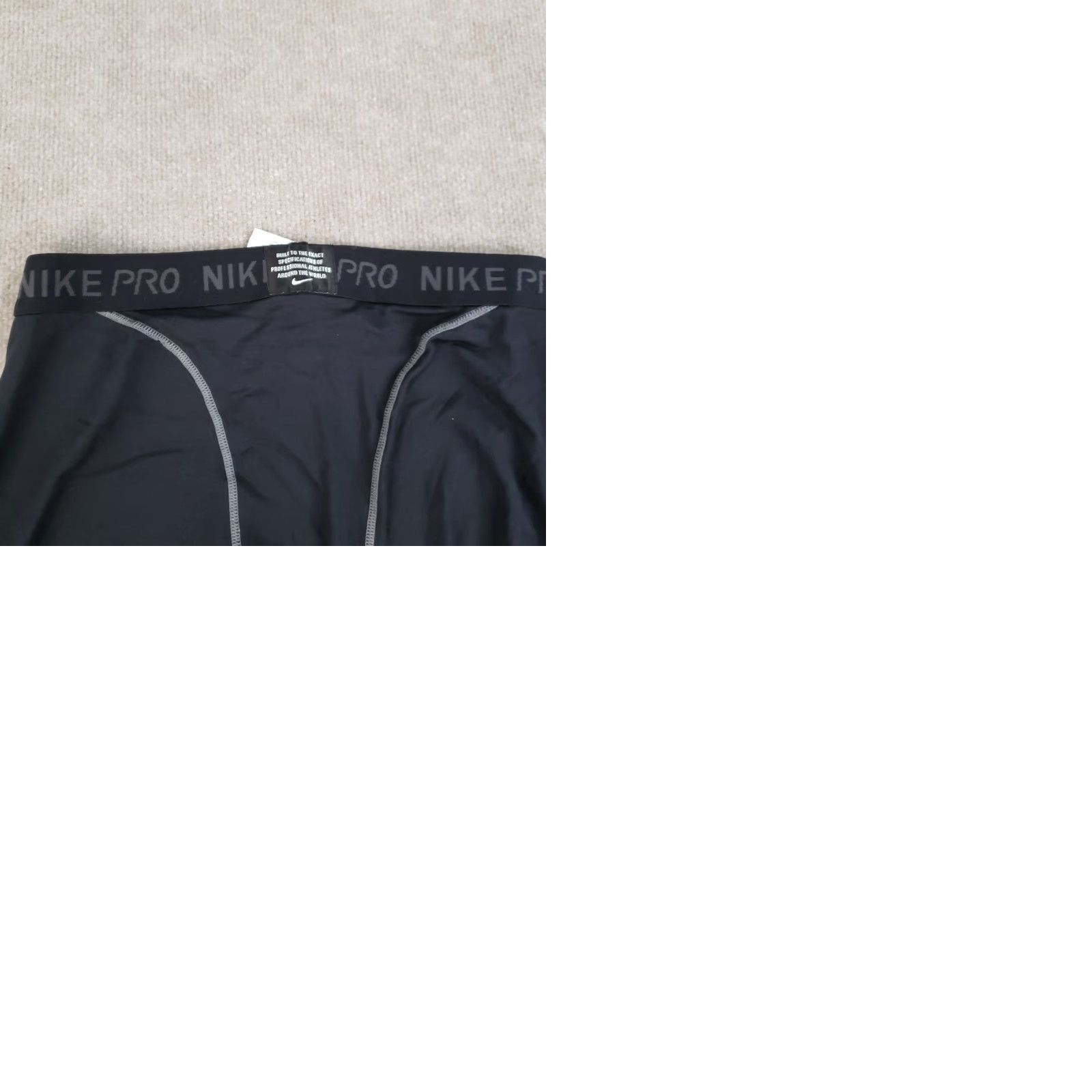 Nike VINTAGE Nike Pro Compression Pants Mens XL Black Base Layer Tights Stretch Sports Size US 36 / EU 52 - 9 Thumbnail