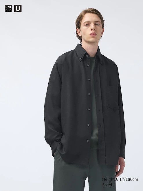 Lemaire × Uniqlo Uniqlo X Christophe Lemaire Drape Oversize Button Shirt Size US M / EU 48-50 / 2 - 1 Thumbnail