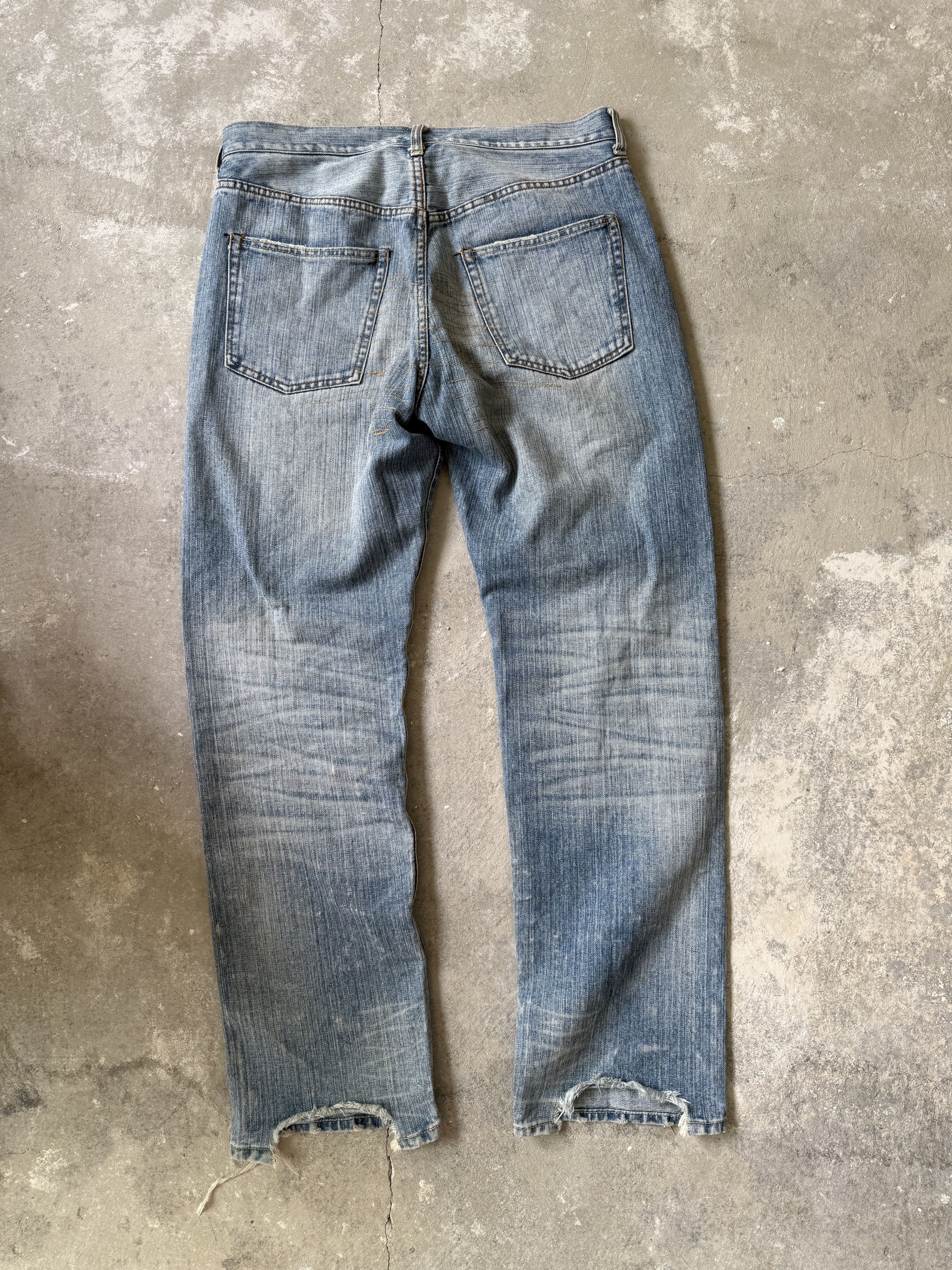 Japanese Brand Exhibitionist Japan Distressed Patchwork Denim Size US 32 / EU 48 - 3 Thumbnail