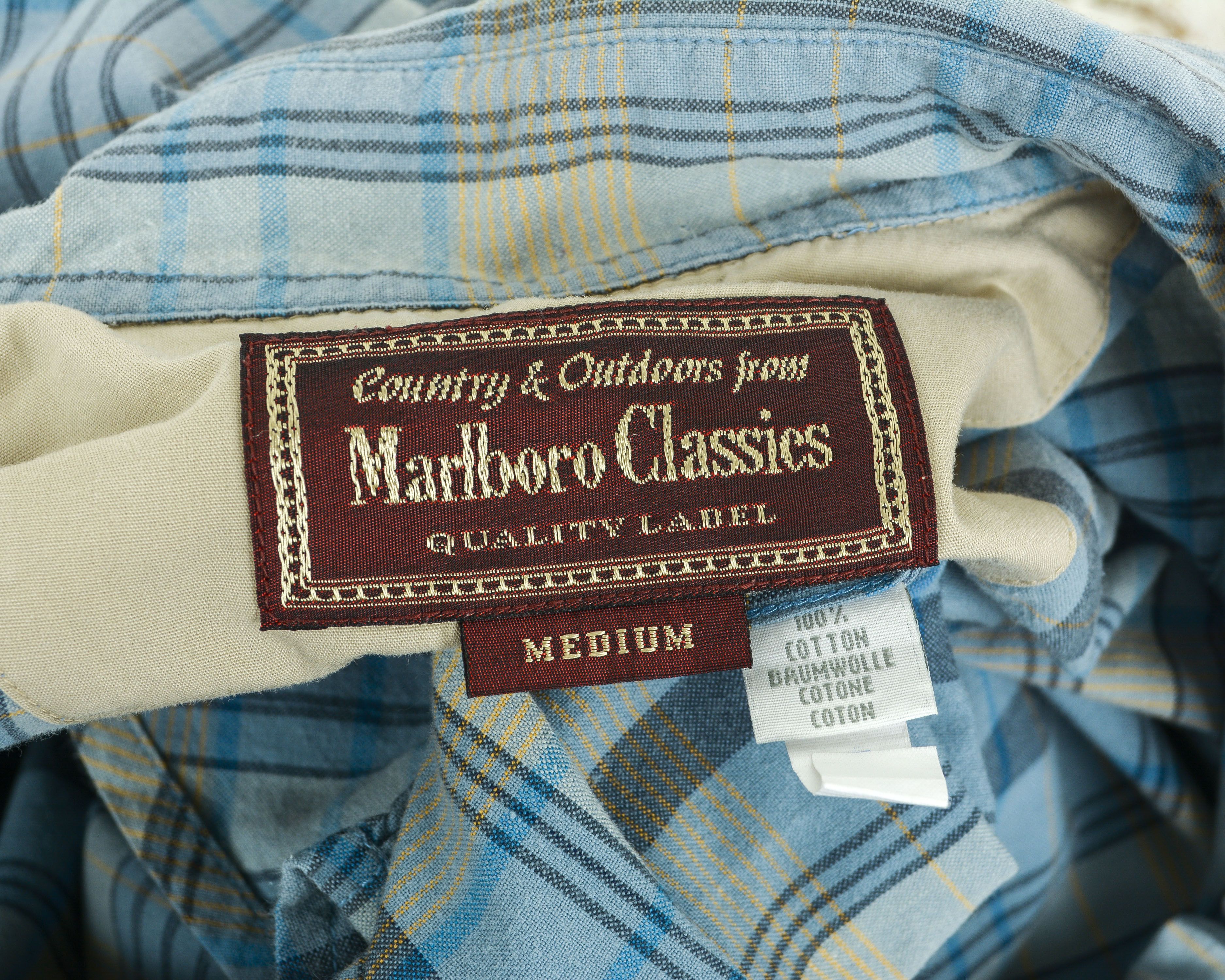 Marlboro Classics Casual Shirt M Cotton Check Short Sleeved Top Size US M / EU 48-50 / 2 - 2 Thumbnail