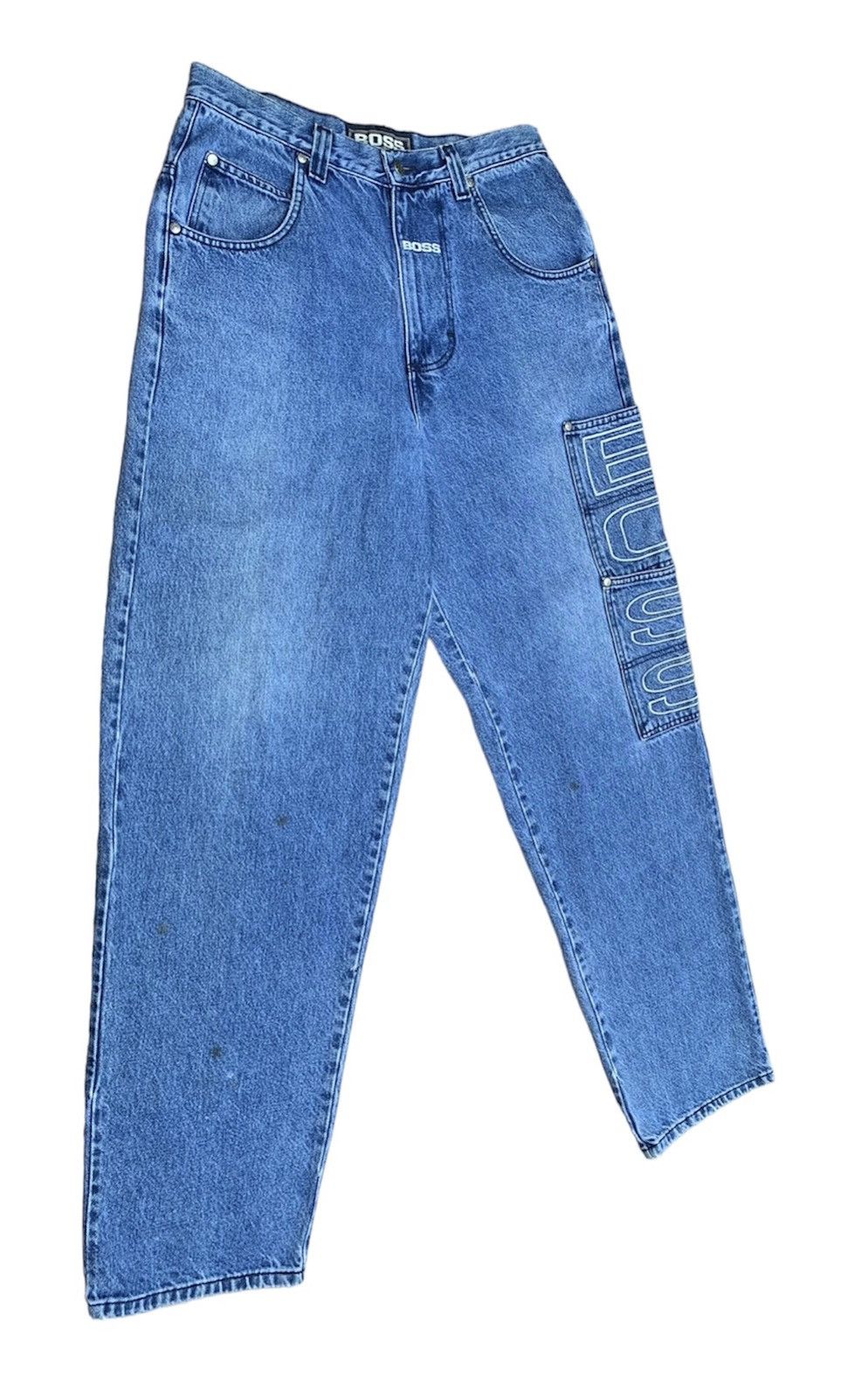 Hugo Boss Vintage 90s Boss Baggy Hip Hop Denim Jeans Pants Size US 31 - 4 Thumbnail
