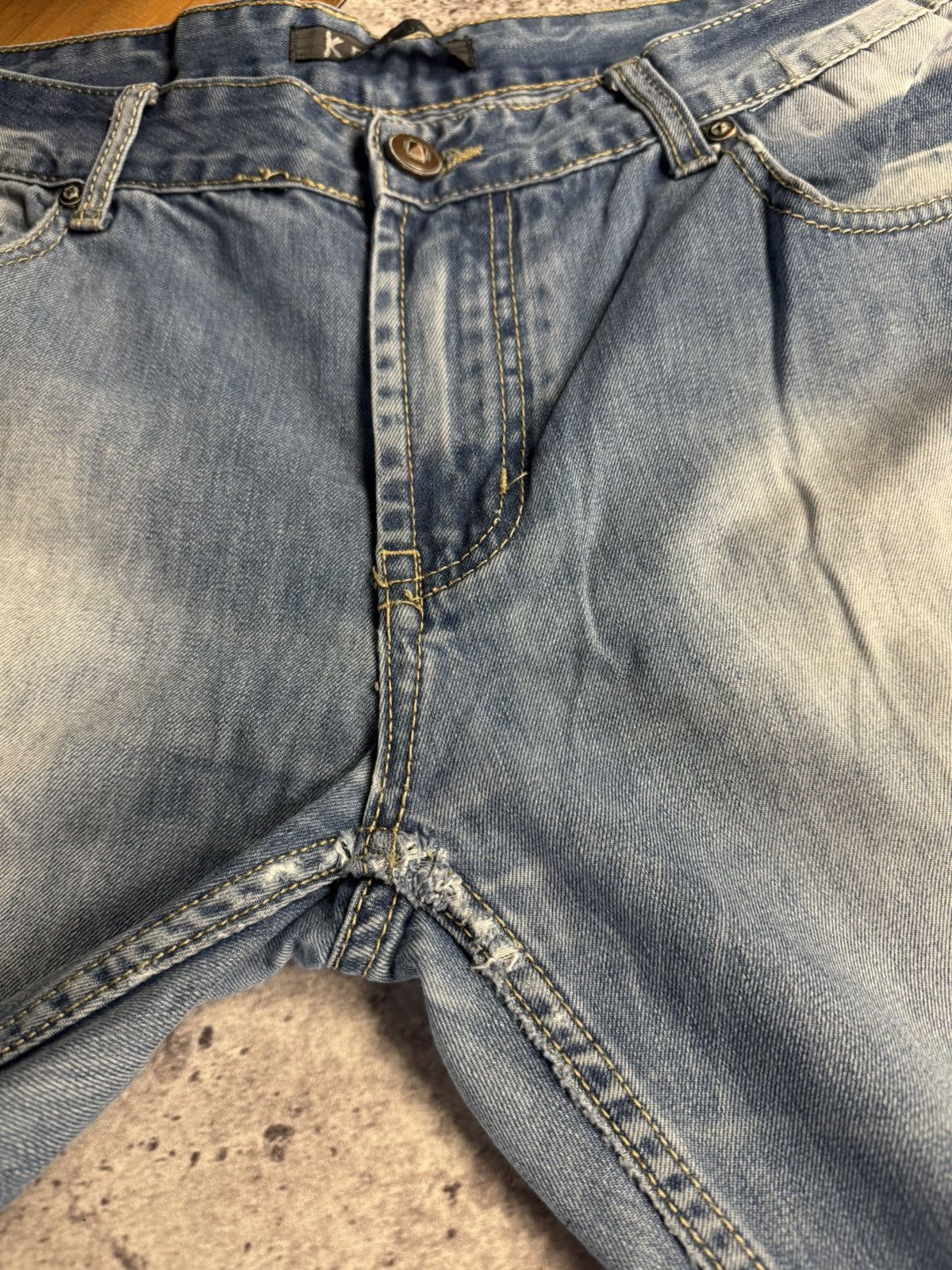 Japanese Brand Y2K Kosmo Lupo Jeans Panther Logo Back Washed Denim Ed Hardy Size US 36 / EU 52 - 18 Thumbnail