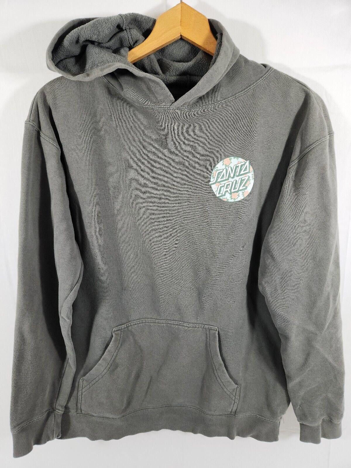 Santa Cruz Skateboards Santa Cruz Skateboards Gray Hoodie Rose Design Sz XL Size XL / US 12-14 / IT 48-50 - 4 Thumbnail