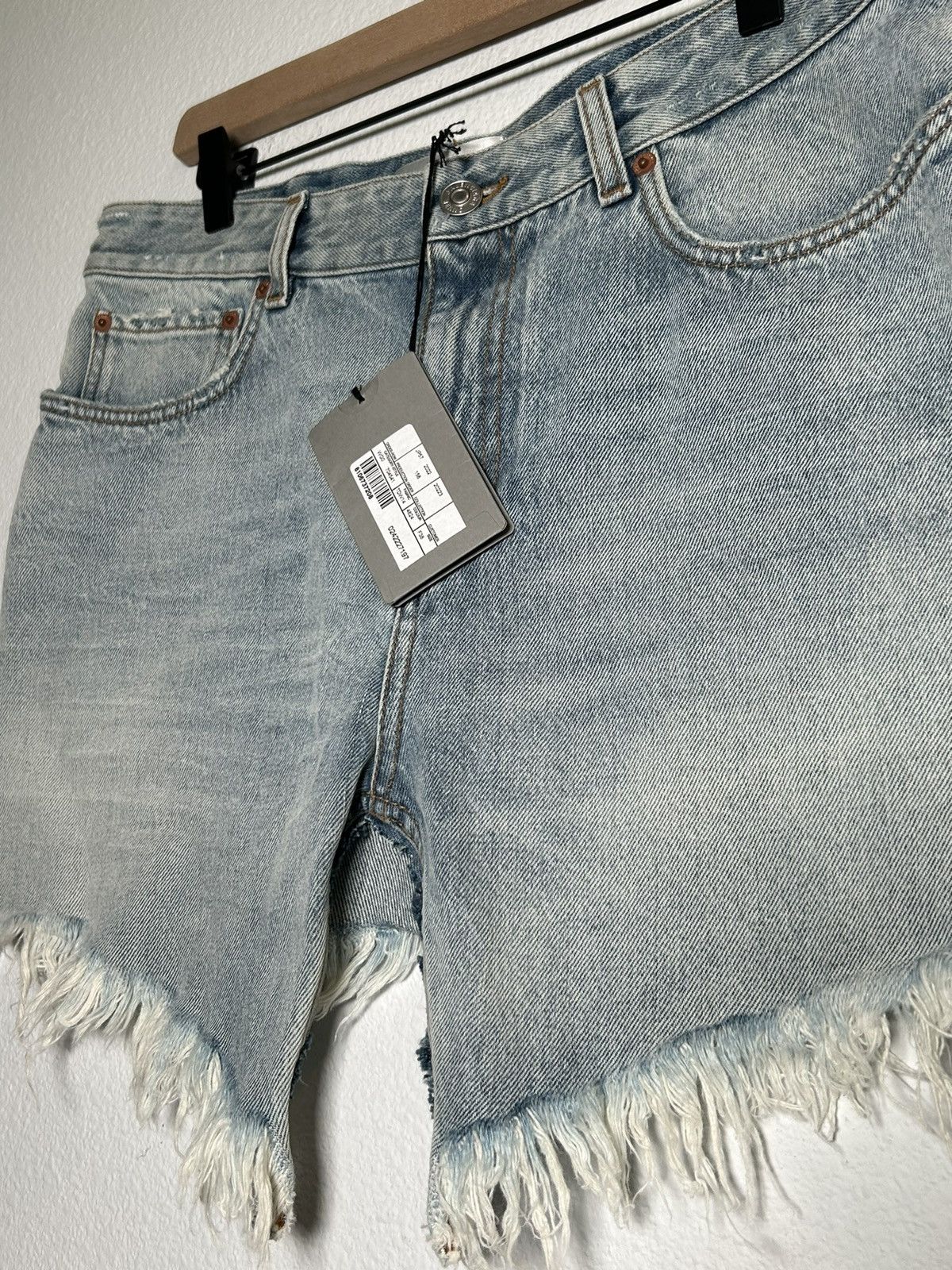 Balenciaga SS22 NWT! Cut off distressed denim mini skirt Size 32" / US 10 / IT 46 - 3 Thumbnail