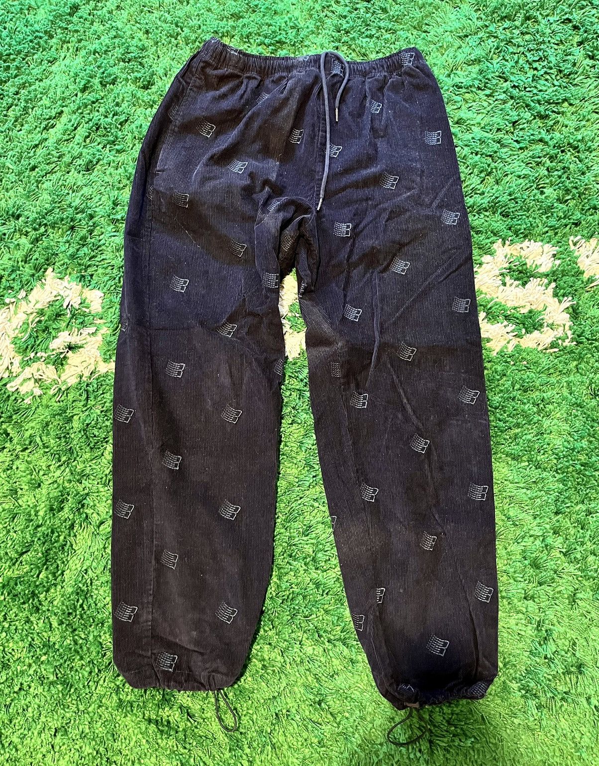 image of Bronze 56K Embroidered Synch Cord Pants Medium 32 in Navy, Men's