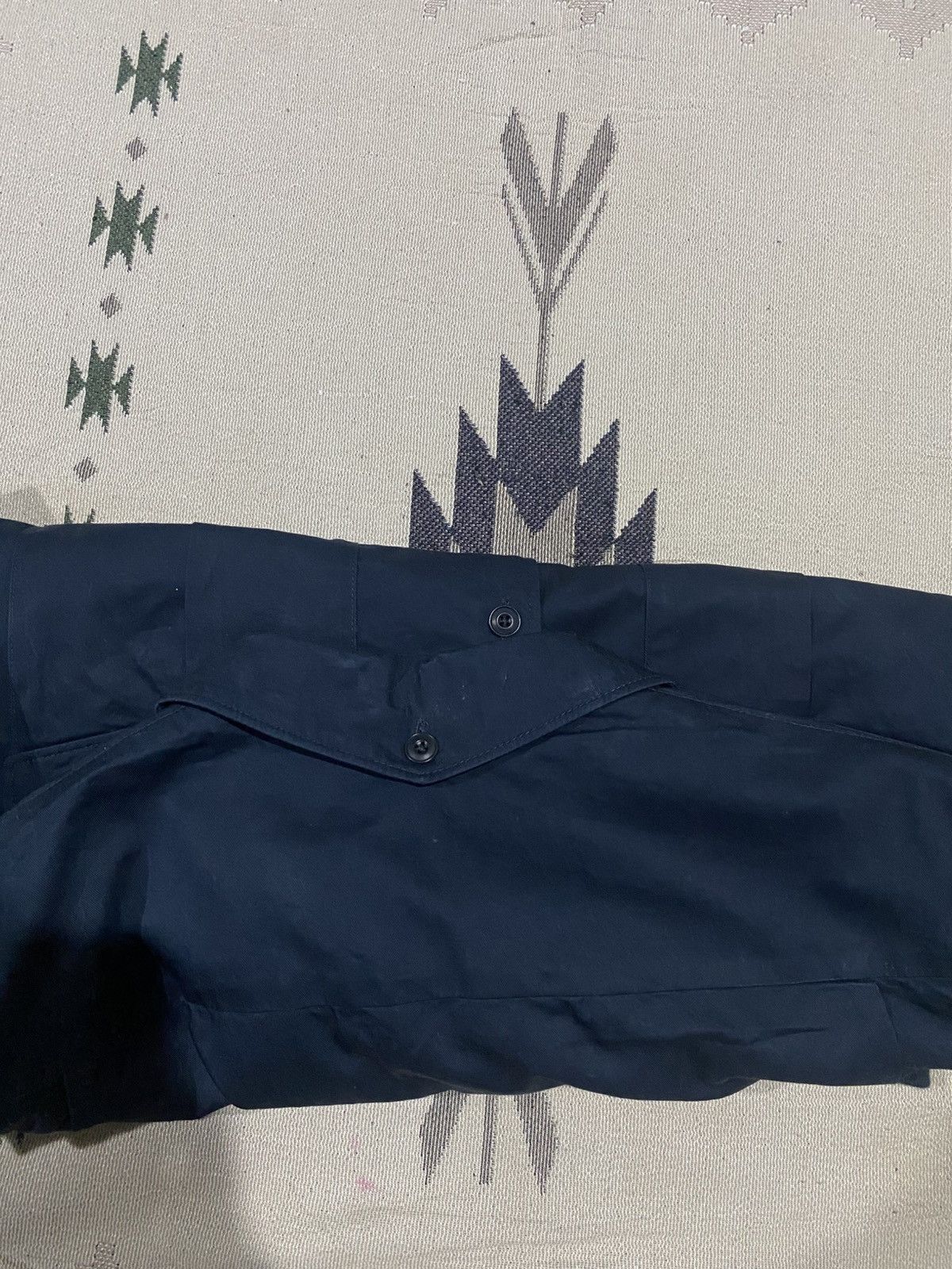 Lemaire × Uniqlo 2000s UNIQLO CHRISTOPHER LEMAIRE COTTON NAVY LIGHT JACKET Size US S / EU 44-46 / 1 - 13 Thumbnail