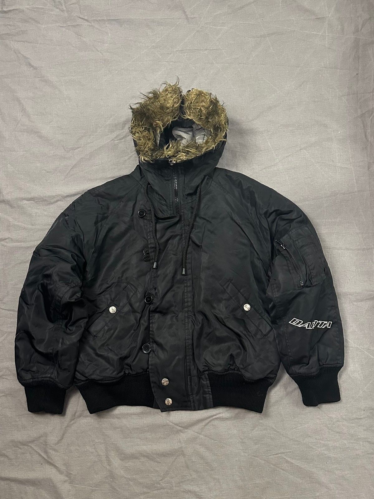 Pre-owned Archival Clothing X If Six Was Nine Vintage Puffer Fur Ifsixwasnine Lgb Bomber Jacket Mohair In Black