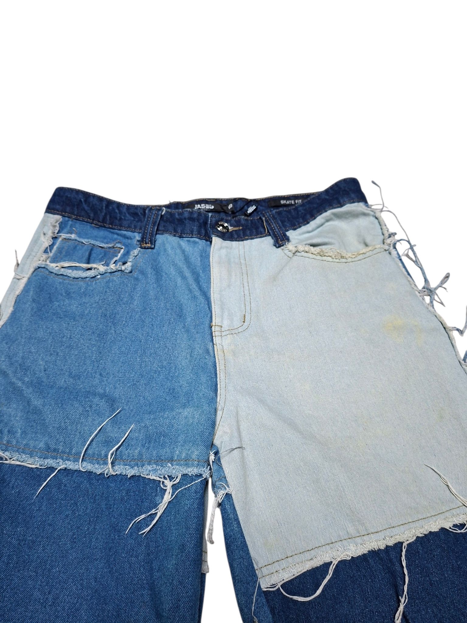 Jaded London JADED LONDON DISTRESSED PATCHED SKATE FIT JEANS DENIM Size US 32 / EU 48 - 2 Thumbnail
