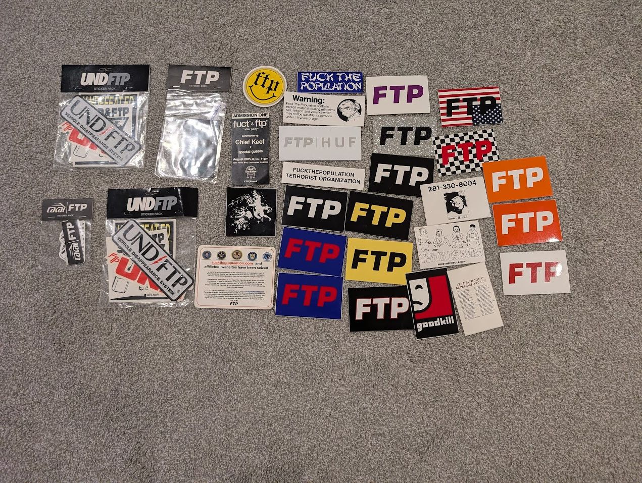 Fuck The Population FTP Rare Sticker Lot Size ONE SIZE - 1 Preview
