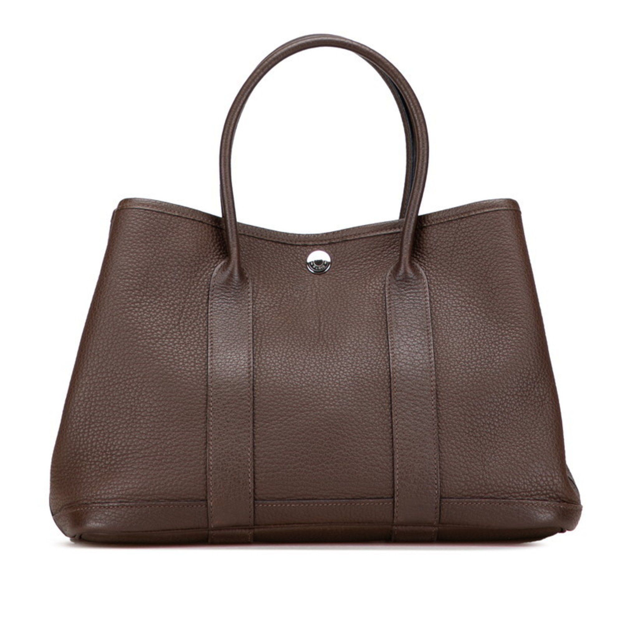 Hermes Hermès Garden Party TPM Handbag, Chocolate, Silver Hardware, Negonda, Women's, HERMES Size ONE SIZE - 1 Thumbnail