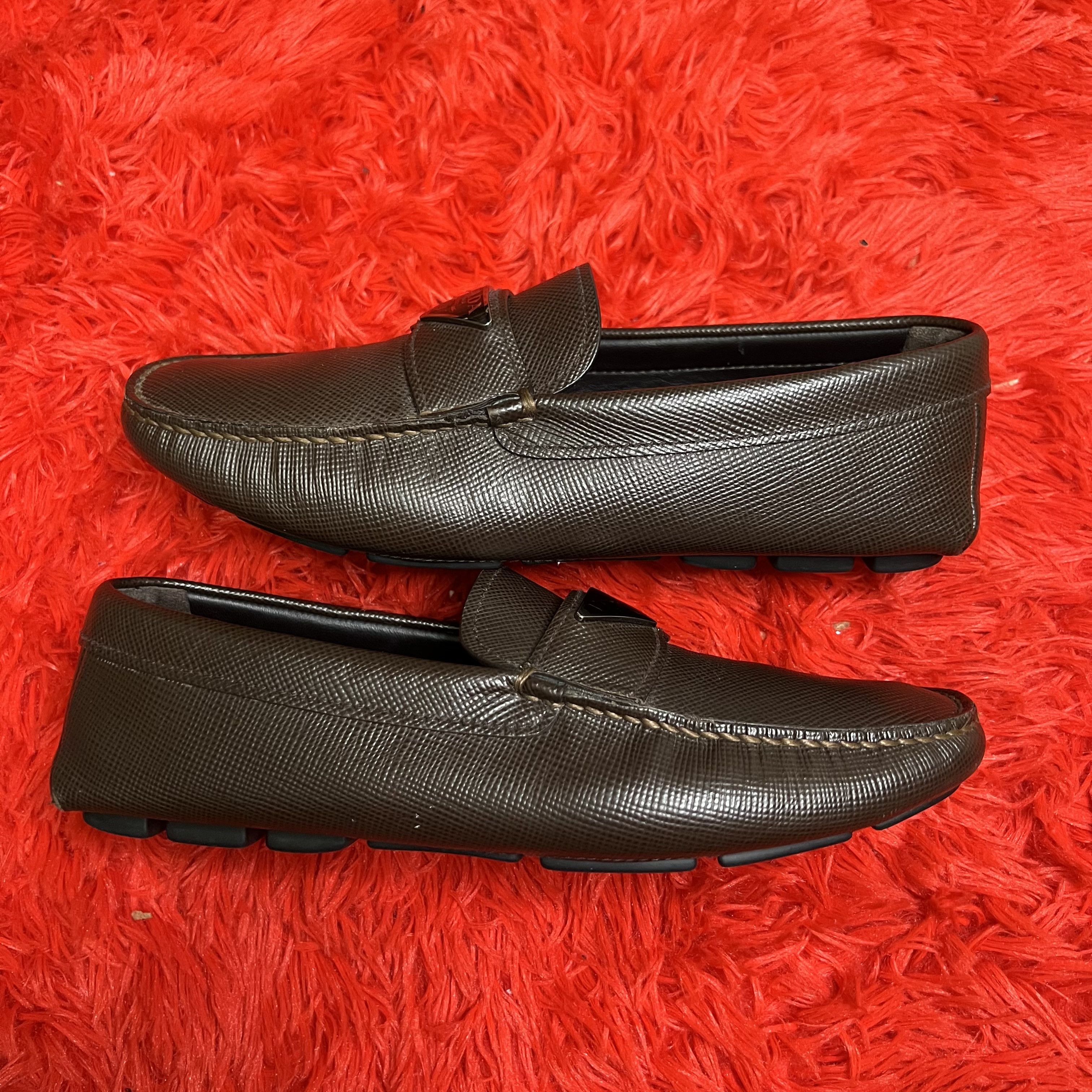 Prada Prada Saffiano Leather Loafers Brown Size US 7 / EU 40 - 2 Thumbnail