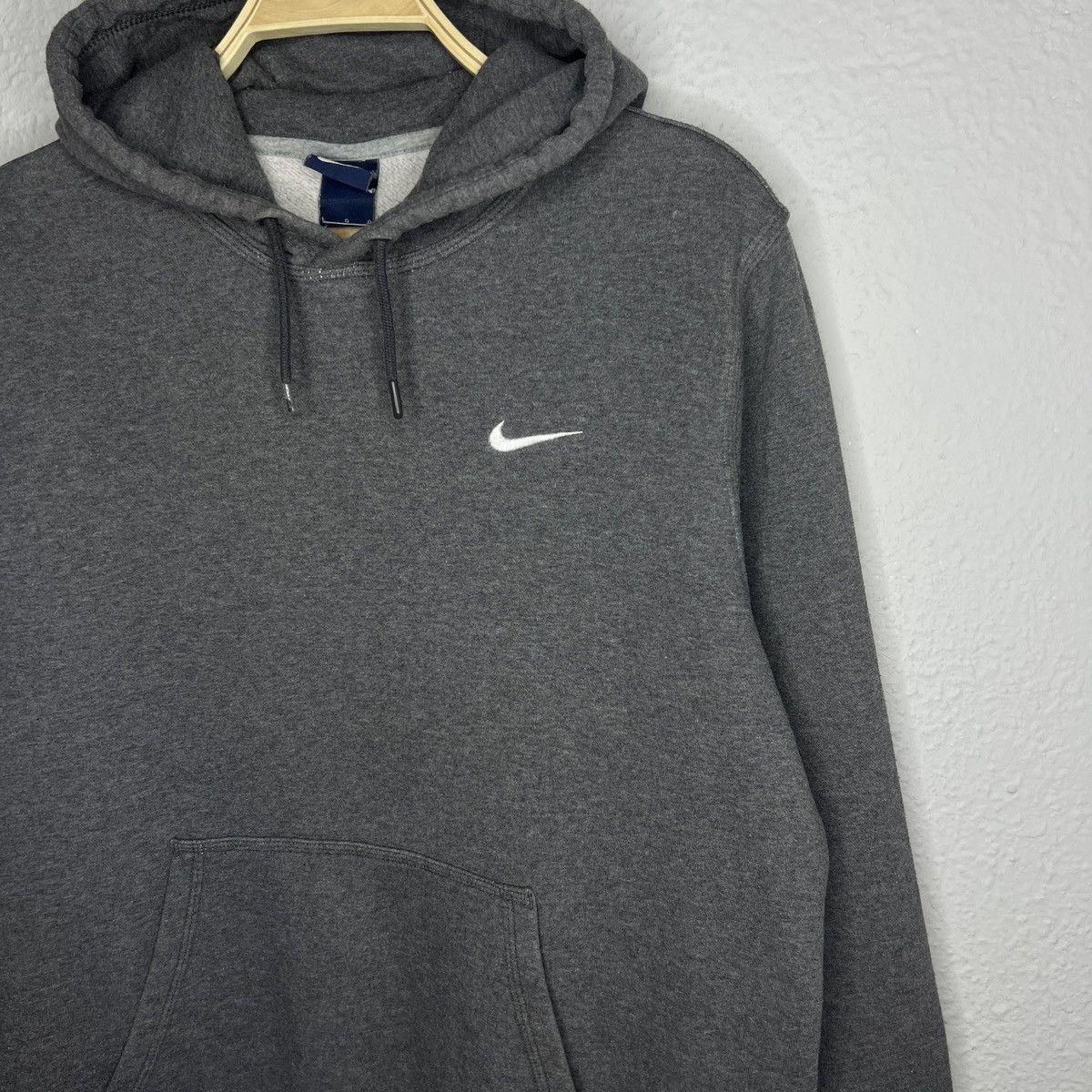 Nike × Vintage Vintage Nike Hoodie Grey Logo Swoosh Boxy 90s Y2K Size US M / EU 48-50 / 2 - 3 Thumbnail