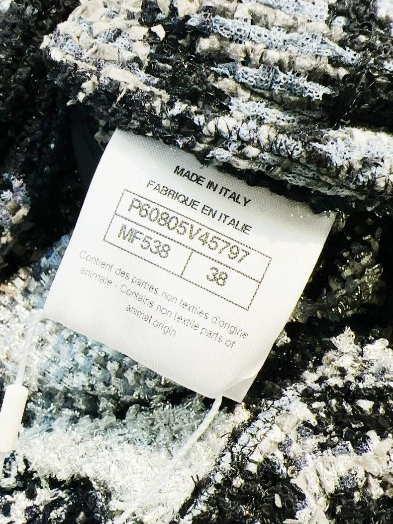 Chanel Chanel 19 styles of black and silver beaded embroidered la Size XS / US 0-2 / IT 36-38 - 6 Thumbnail