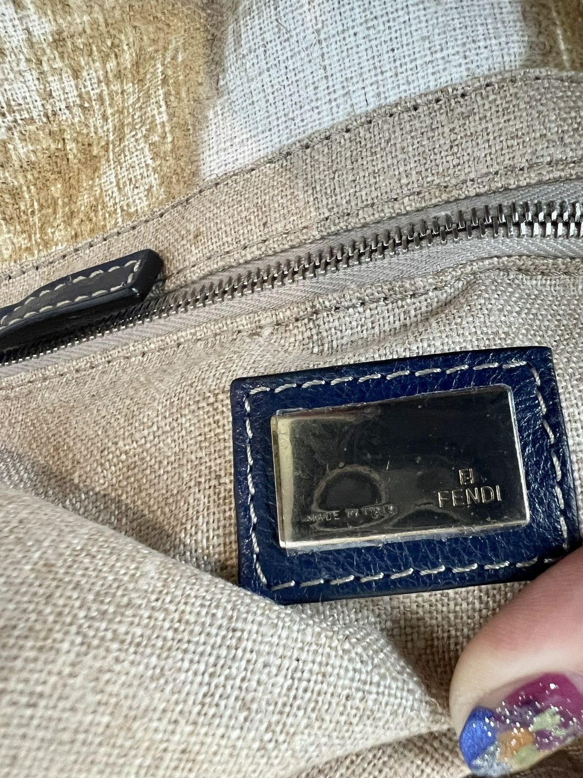 Fendi Fendi Embellished Canvas Baguette Size ONE SIZE - 14 Thumbnail