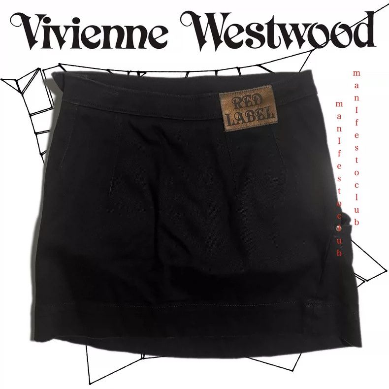 Vivienne Westwood Vivienne Westwood Distorted black denim skirt Size 26" / US 2 / IT 38 - 1 Thumbnail