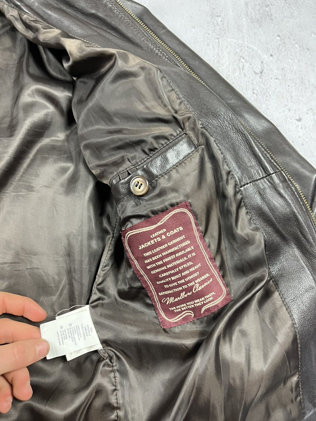Marlboro Classics × Vintage Marlboro clasics leather jacket lamb skin Brown Size US M / EU 48-50 / 2 - 12 Thumbnail