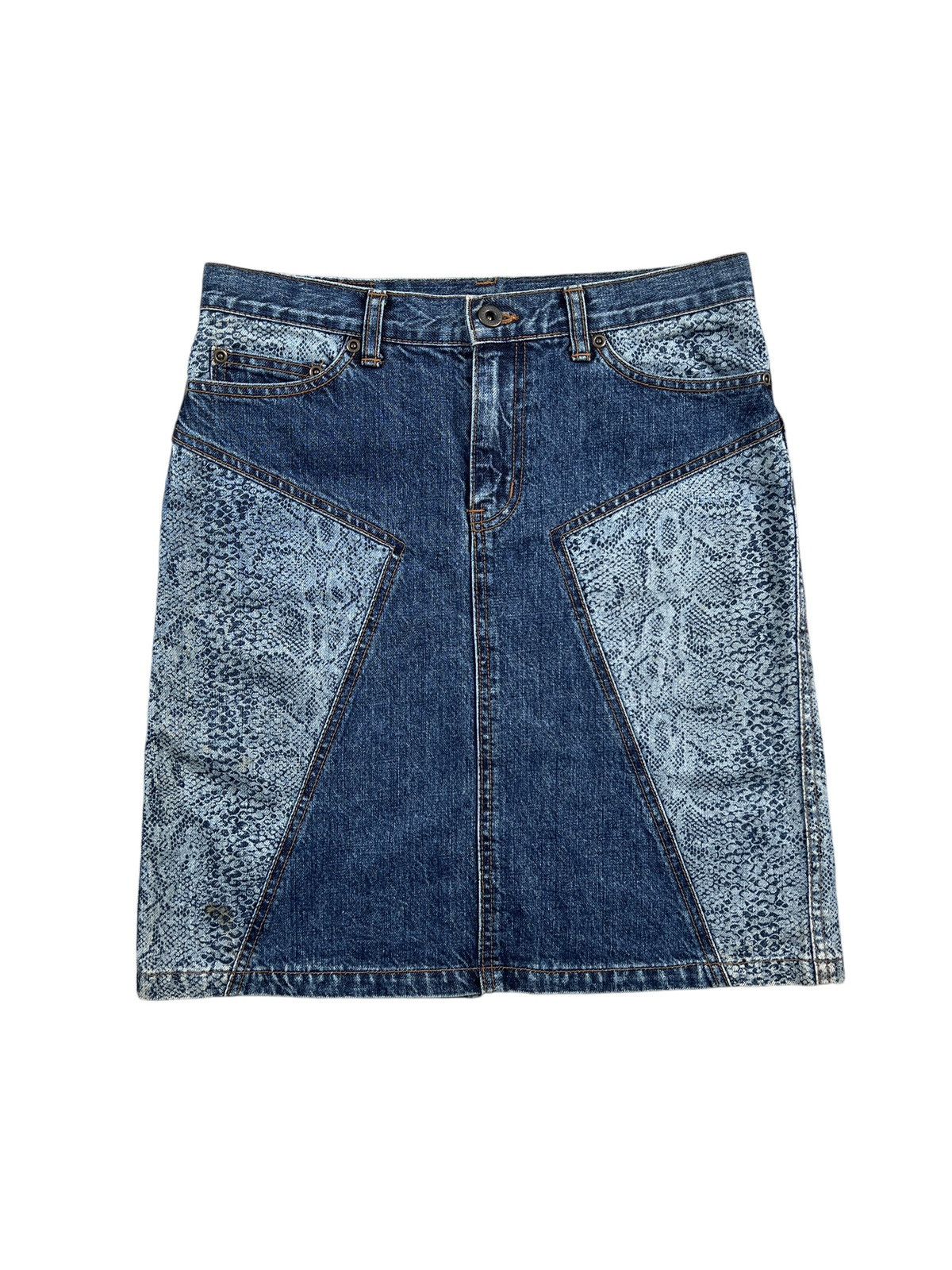 Hysteric Glamour Vintage Hysteric Glamour Snake Scales Denim Skirt Size 30" / US 8 / IT 44 - 1 Thumbnail