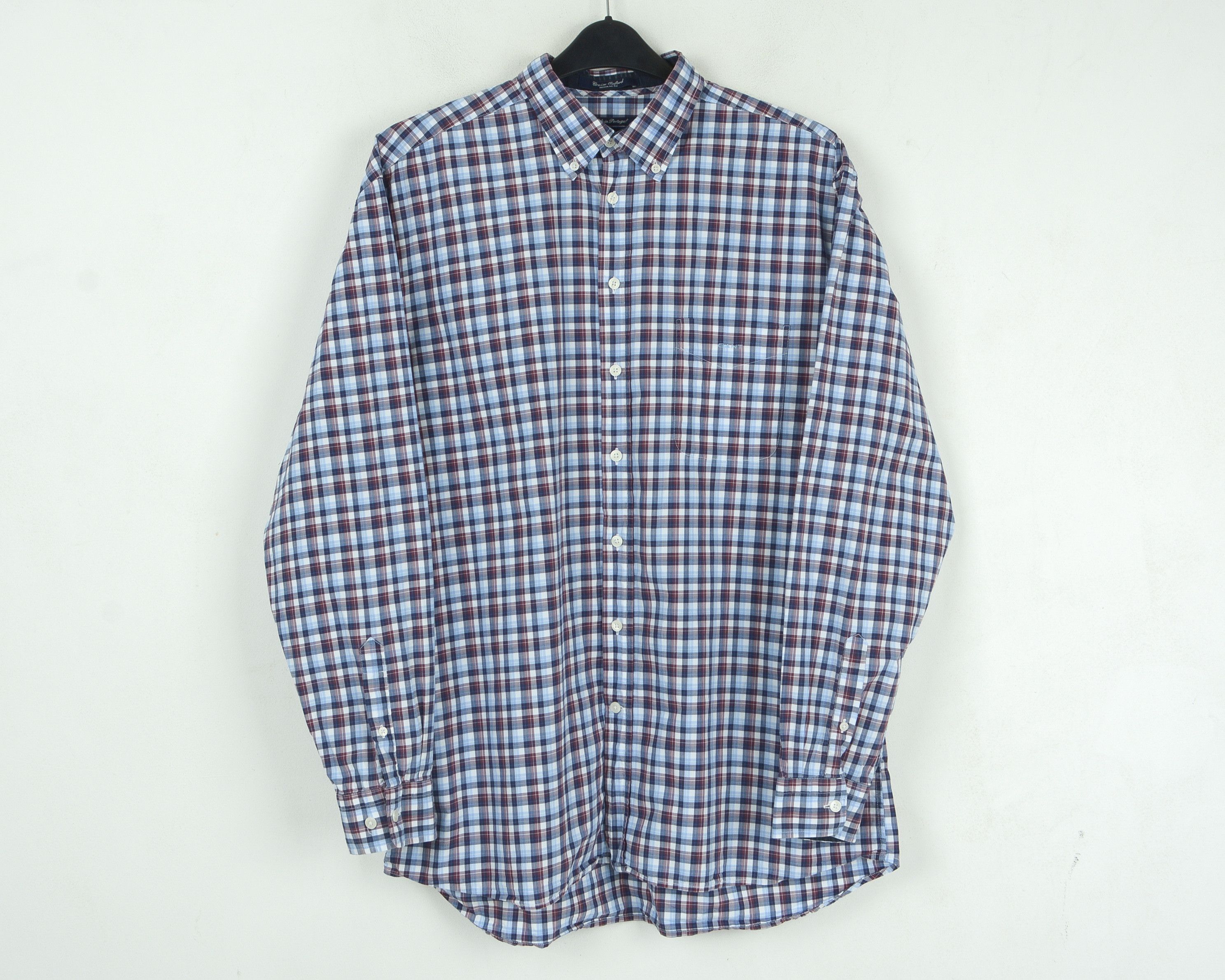 Gant Cruise Oxford Men XL Shirt Formal Cotton Long Sleeve Checked Size US XL / EU 56 / 4 - 1 Thumbnail