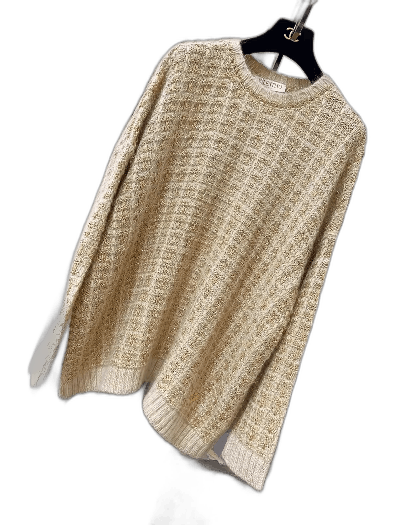 Valentino Valentino Round Neck Knitted Top with Embroidery Size M / US 6-8 / IT 42-44 - 1 Thumbnail