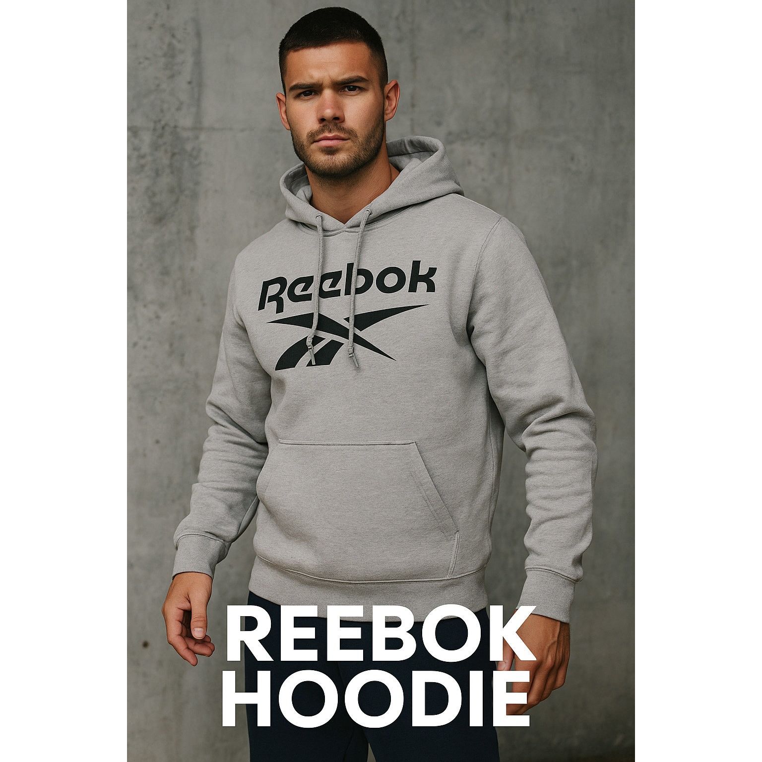 Reebok Reebok Men’s Grey Hoodie Classic Sweatshirt Size L Size US L / EU 52-54 / 3 - 2 Thumbnail