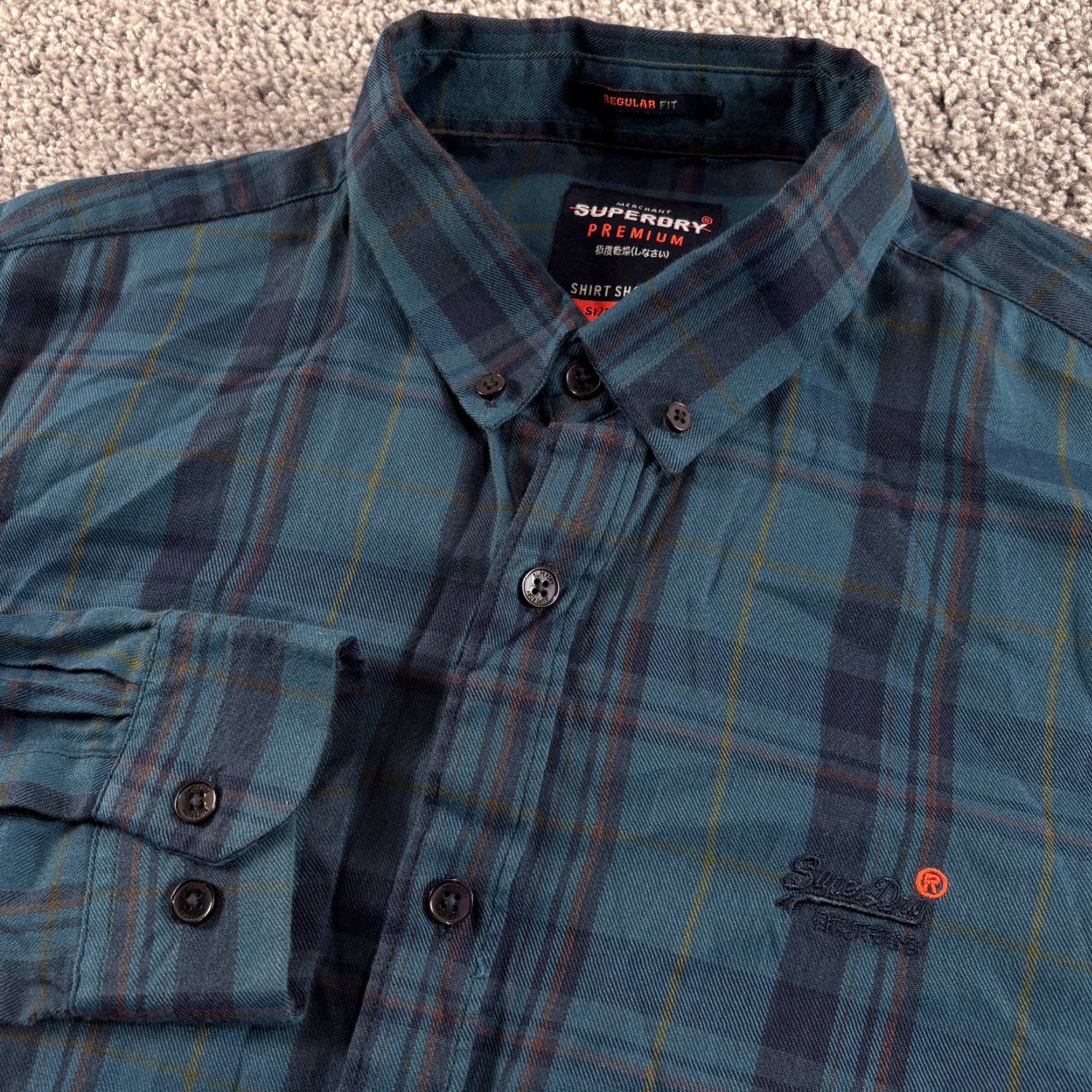 Superdry VINTAGE Superdry Shirt Mens L Blue Plaid Flannel Button Down Lumberjack Size US L / EU 52-54 / 3 - 2 Thumbnail