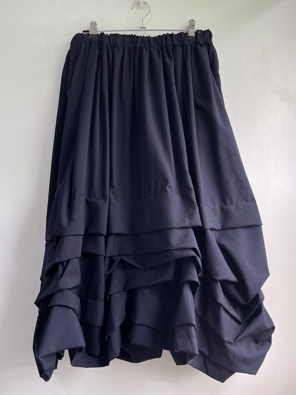 Wool Ruffled Layered Skirt