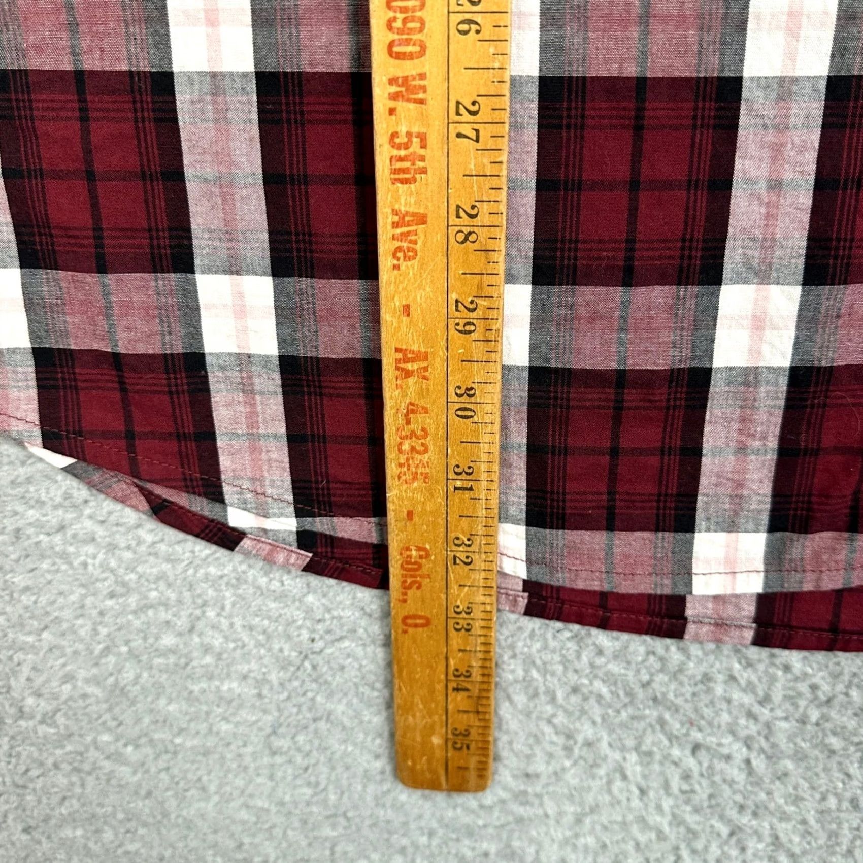 Old Navy VINTAGEOLD NAVY Everyday Shirt Mens 3XL Tall Maroon Built In Flex Regular Fit Plaid Size US XXL / EU 58 / 5 - 7 Thumbnail