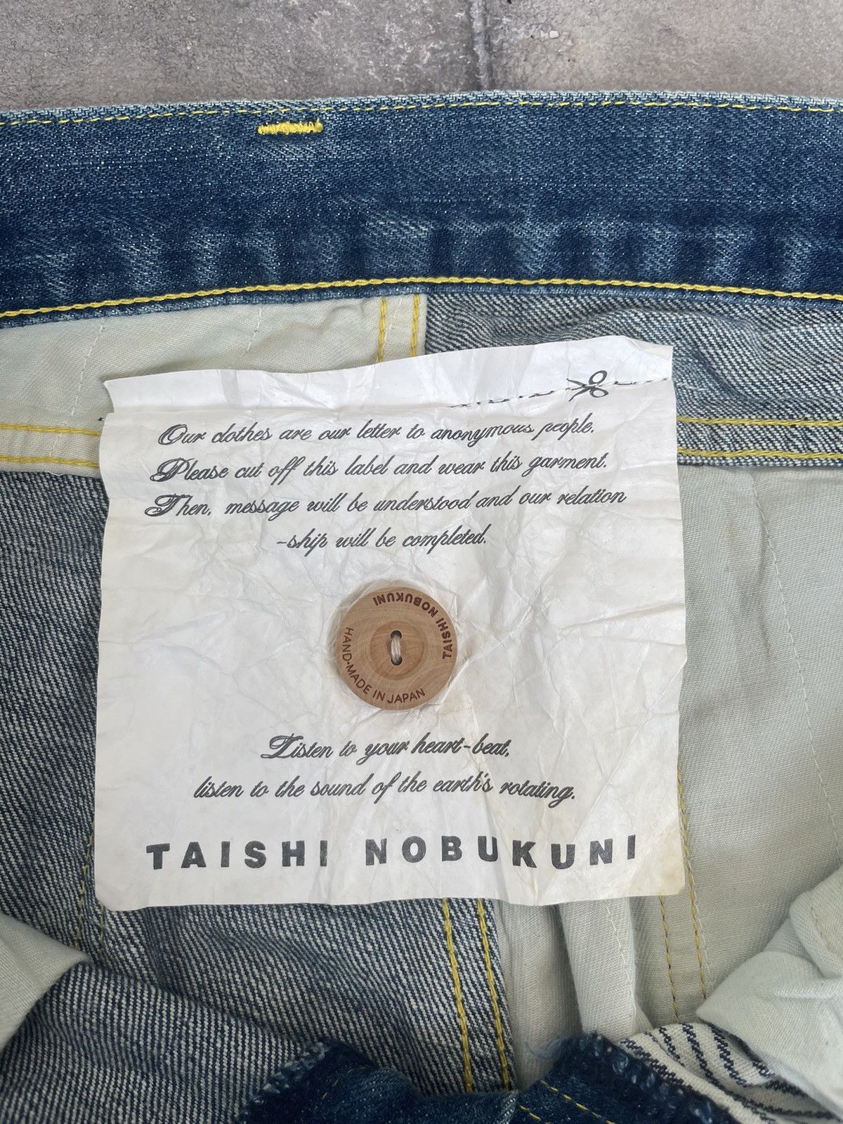 Taishi Nobukuni JAPAN MADE Taishi Nobukuni Hand-made Selvedge Denim Size US 30 / EU 46 - 6 Thumbnail