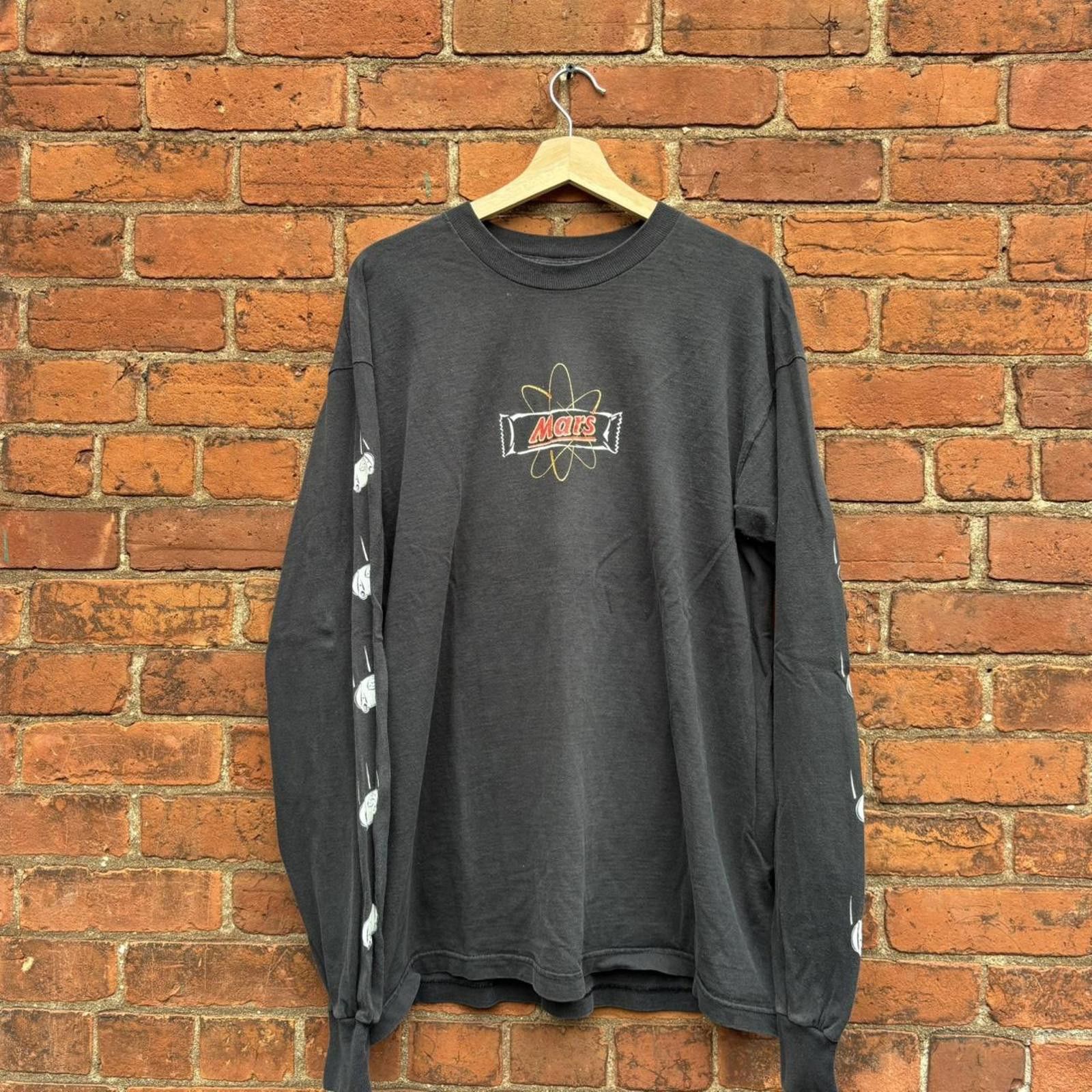 Fruit Of The Loom vintage mars bar long sleeve shirt 90s XL Size US XL / EU 56 / 4 - 1 Thumbnail