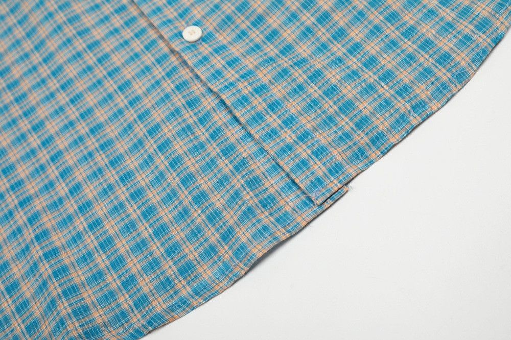 Japanese Brand × Vintage Men's Japanese loose plaid lapel casual short-sleeved shirt Size US M / EU 48-50 / 2 - 5 Thumbnail