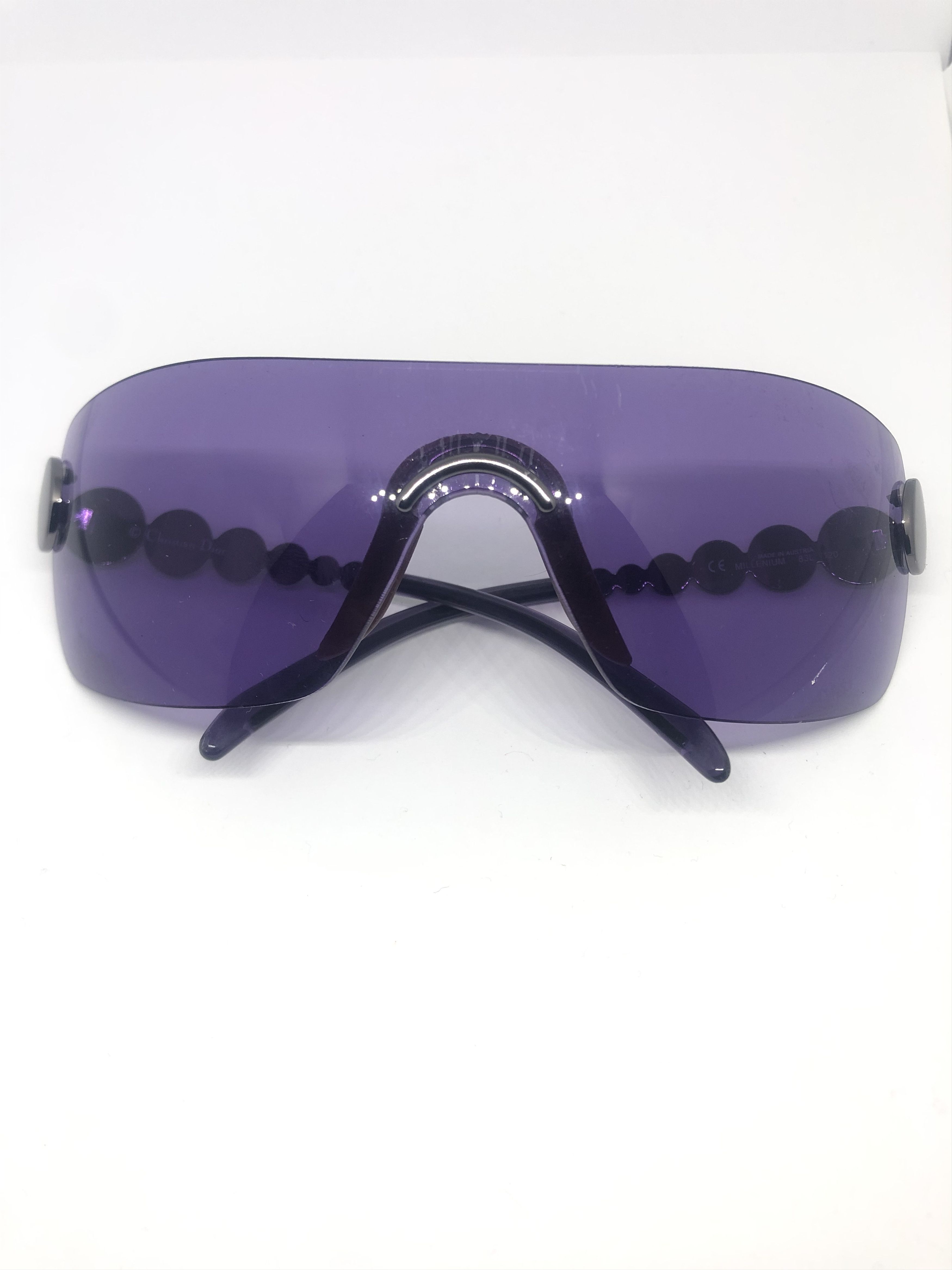 Chanel Authentic Christian Dior Purple Visor Millenium Sunglasses Size ONE SIZE - 13 Thumbnail