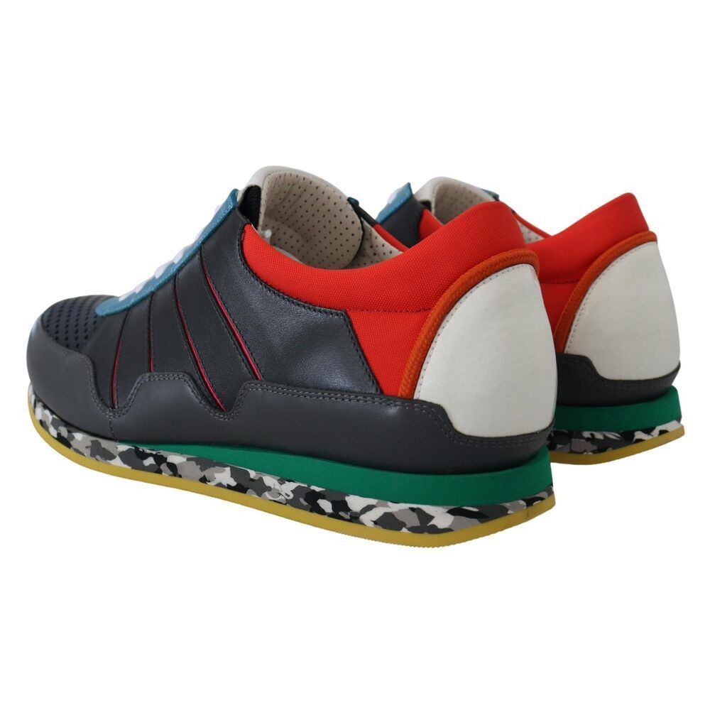 Dolce & Gabbana Dolce & Gabbana Multicolor Leather-Blend Low Top Sneakers Size US 7 / EU 40 - 5 Thumbnail