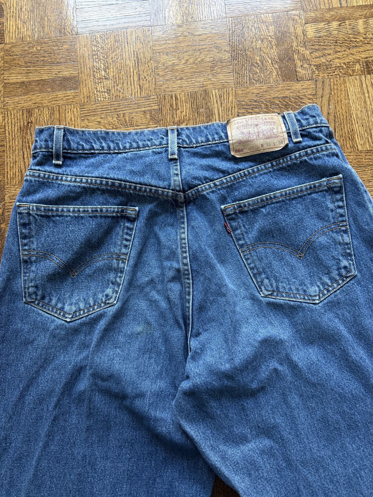 Levi's Vintage 90s Levi's 560 Loose Fit Tapered Leg Size US 36 / EU 52 - 7 Thumbnail