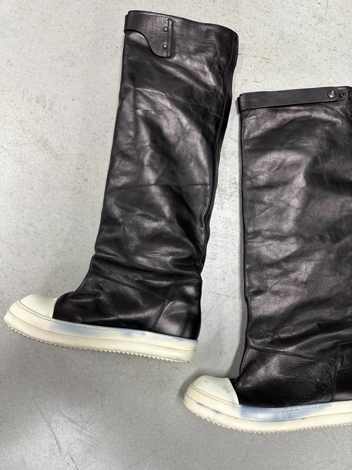 Rick Owens Rick Owens AW14 Heavy Leather High-Top 41 (42-43) Size US 8 / EU 41 - 3 Thumbnail