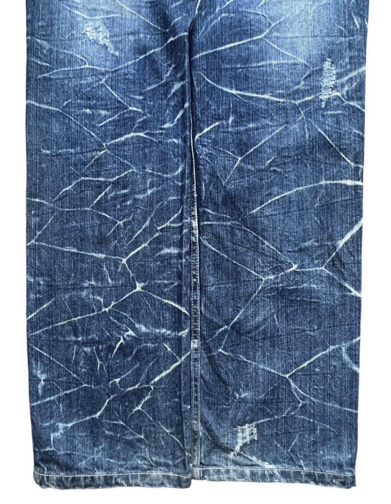 Japanese Brand Nylaus Double Waist Charcoal Distressed Denim Jeans 33x33 Size US 33 - 7 Thumbnail