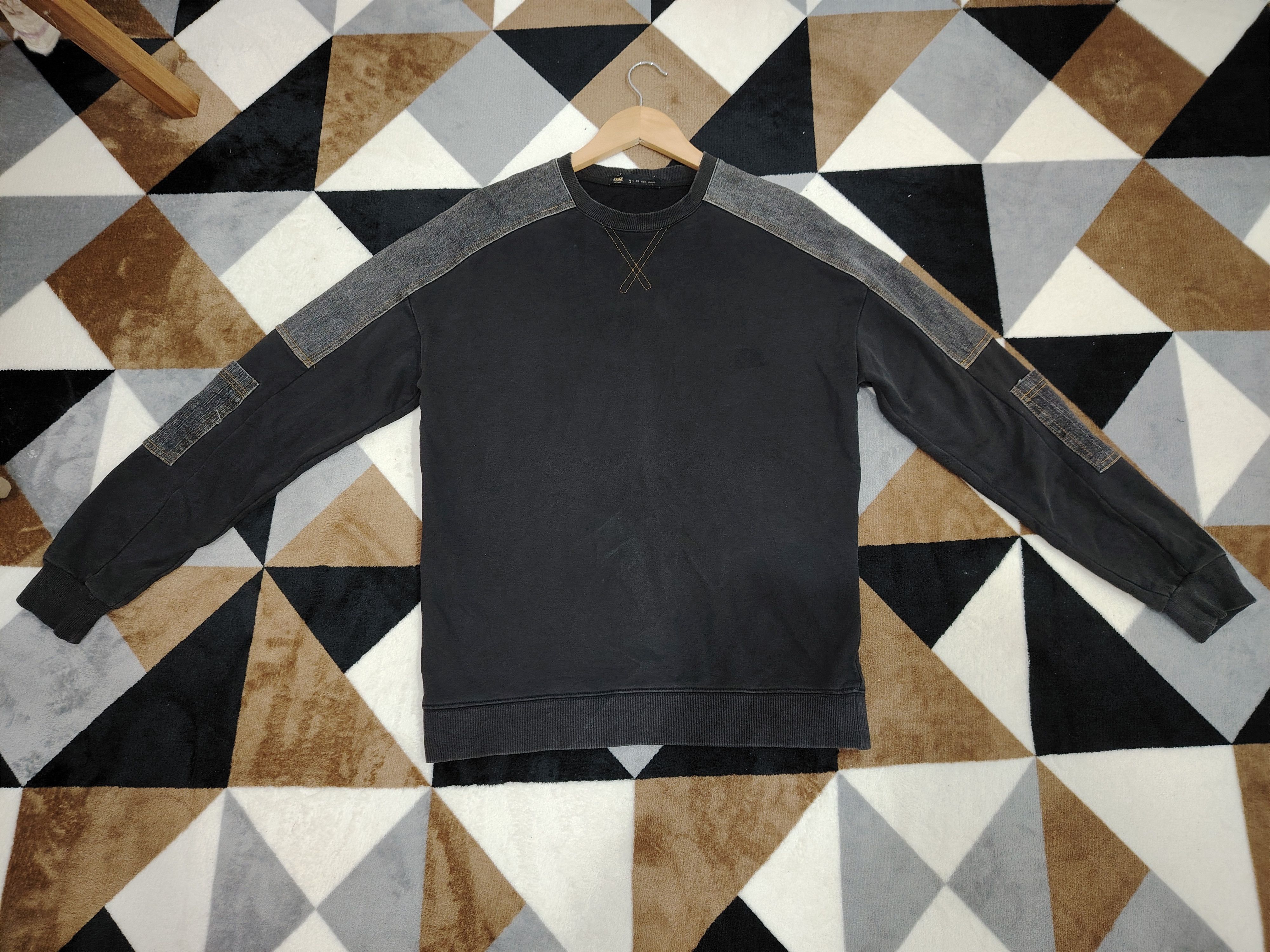 Vintage Vintage DBZ Sashiko Denim Sweatshirt Size US M / EU 48-50 / 2 - 1 Thumbnail