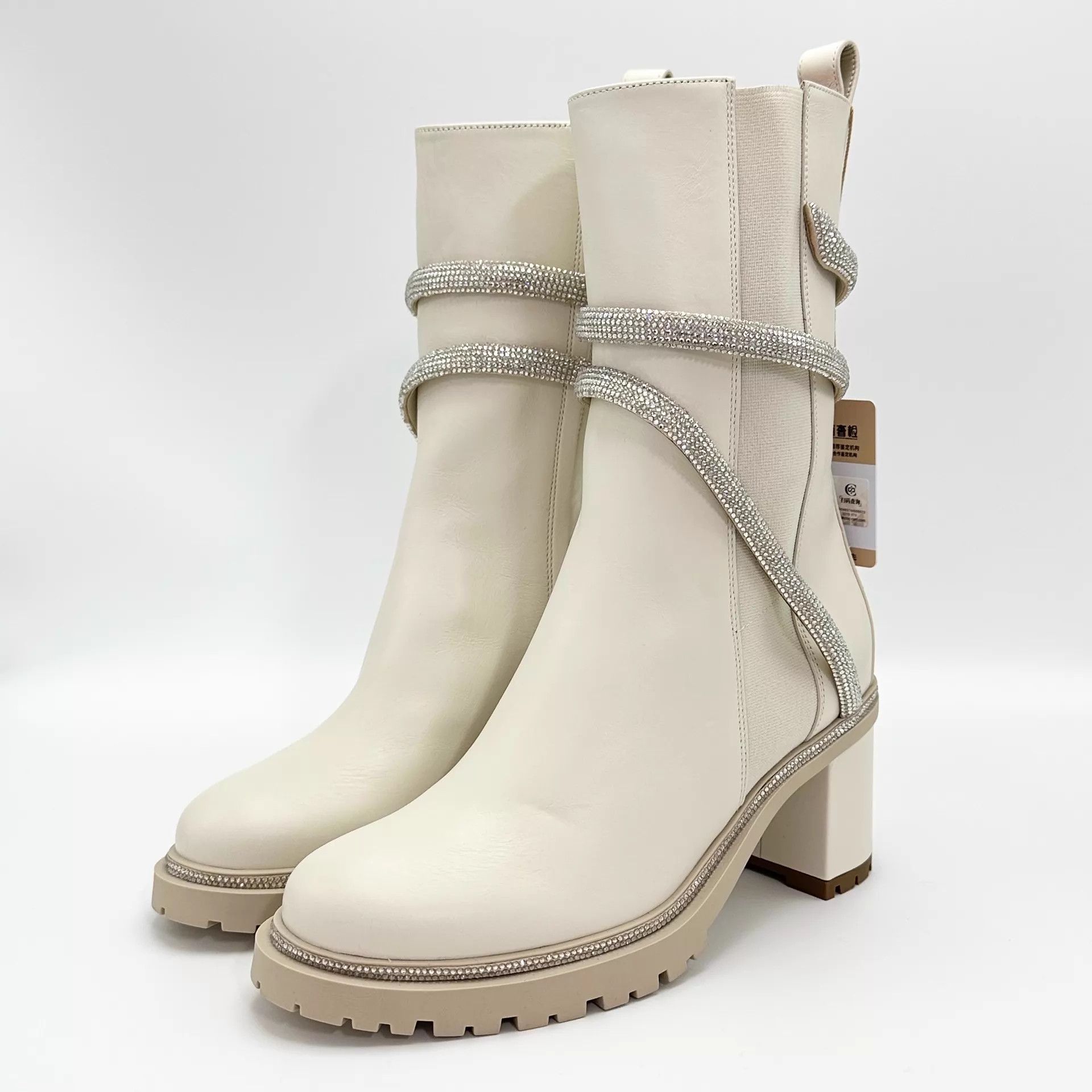 Rene Caovilla RC Crystal-Embellished Short Boots 39.5 Size US 9 / IT 39 - 3 Thumbnail