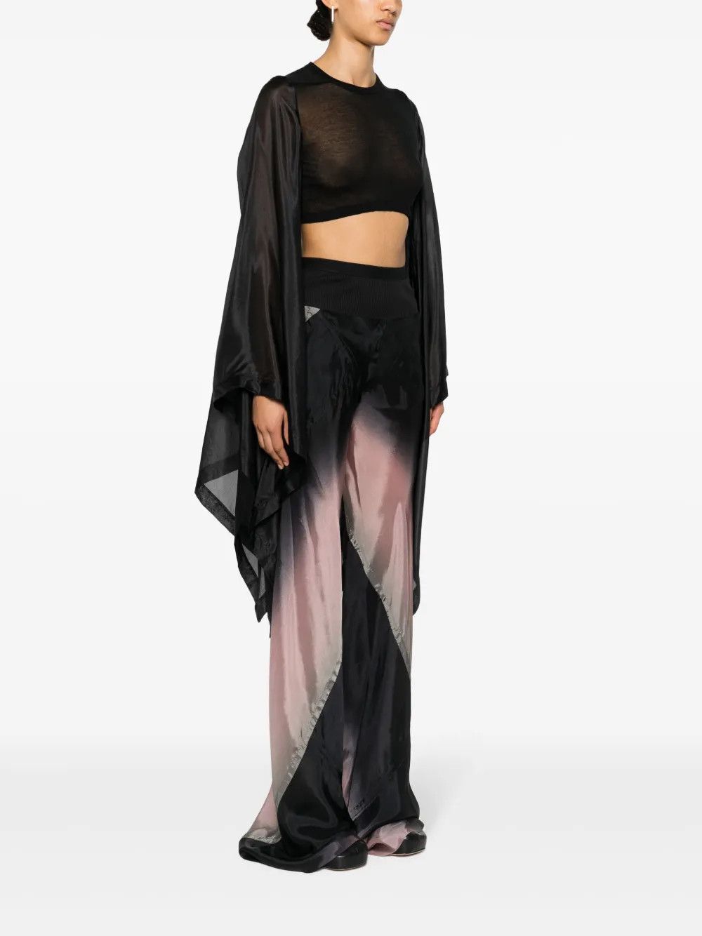 Rick Owens o1y0126 Crop Top in Black Size M / US 6-8 / IT 42-44 - 2 Thumbnail