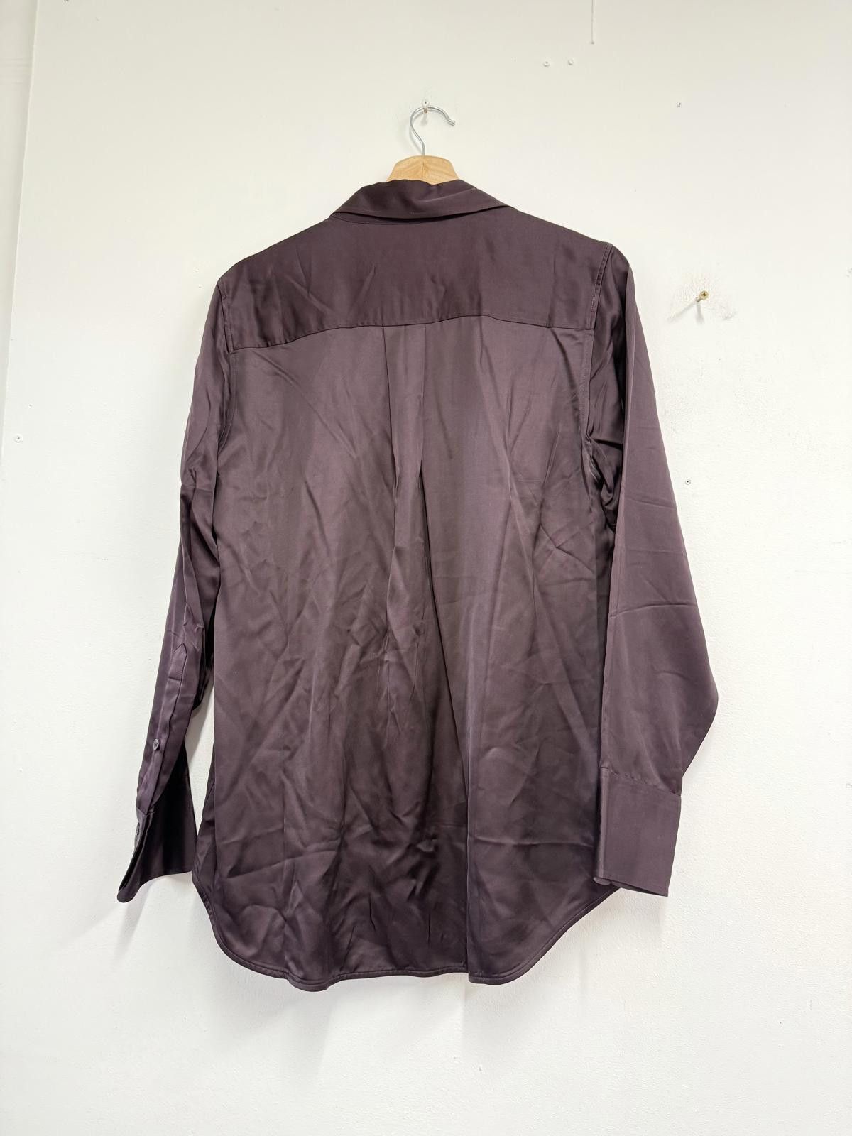 Arket ARKET Dark Purple Button-Up Shirt Size EUR 38 Size ONE SIZE - 4 Thumbnail