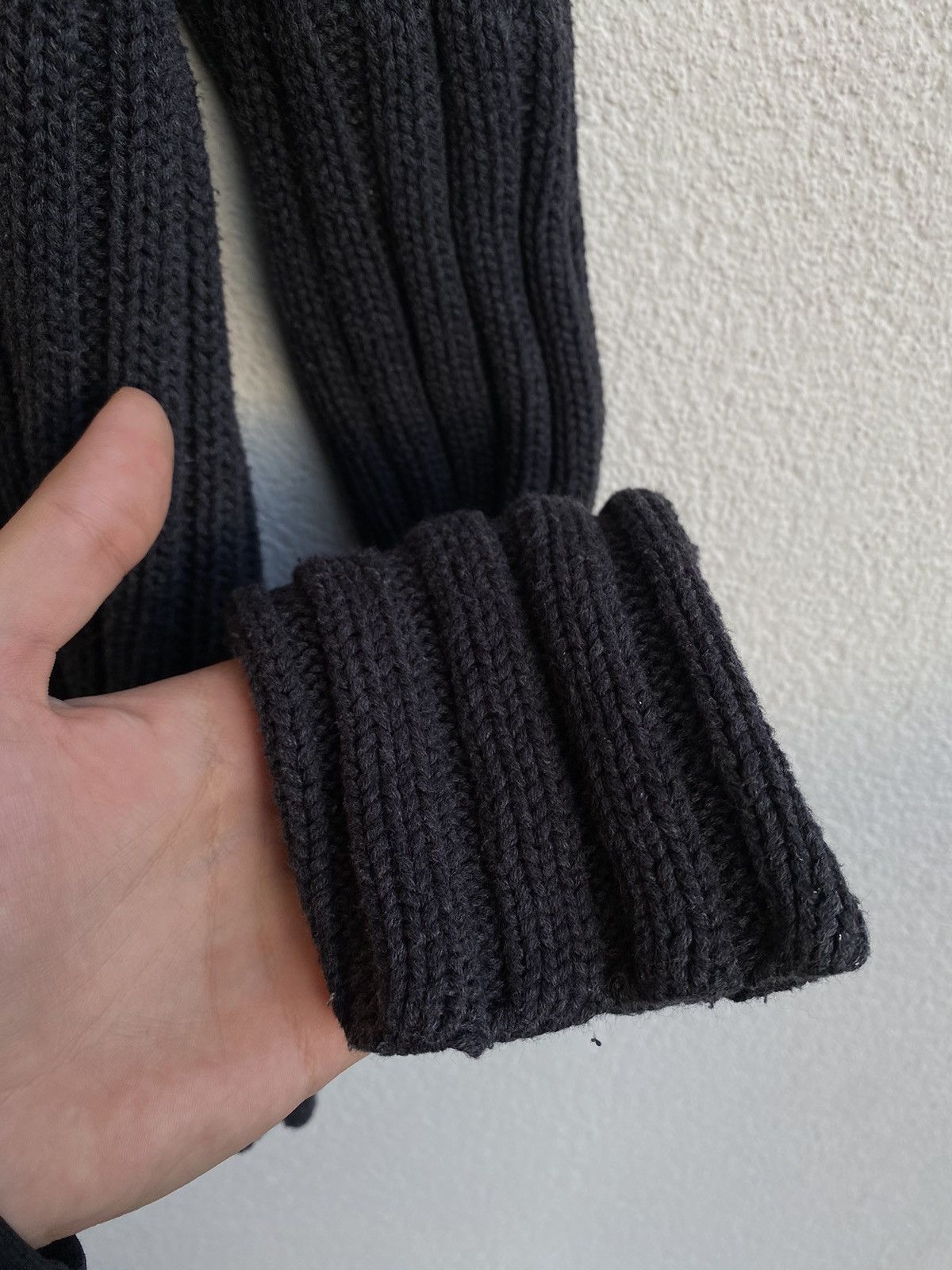Yves Saint Laurent Thick YSL Sweater Turtleneck Black/Grey Size US L / EU 52-54 / 3 - 6 Thumbnail