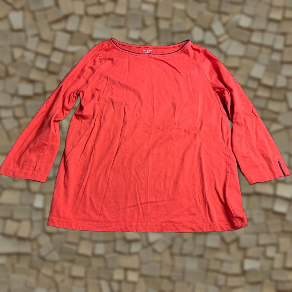 Lands' End Lands' End Shirt Womens Size Medium Red 3/4Sleeve T-Shirt Casual Modern Basic Regular Fit Mens Womens Girls Size M / US 6-8 / IT 42-44 - 1 Thumbnail