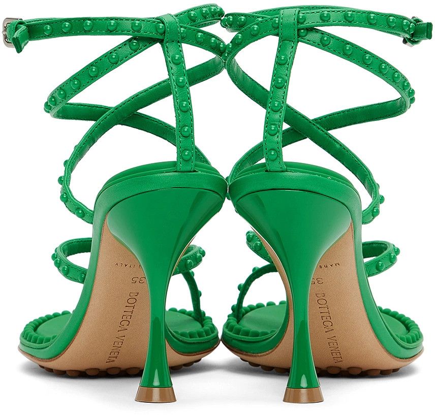 Bottega Veneta o1mle0325 Lagoon Bubble Sandals in Green Size US 7 / IT 37 - 3 Thumbnail