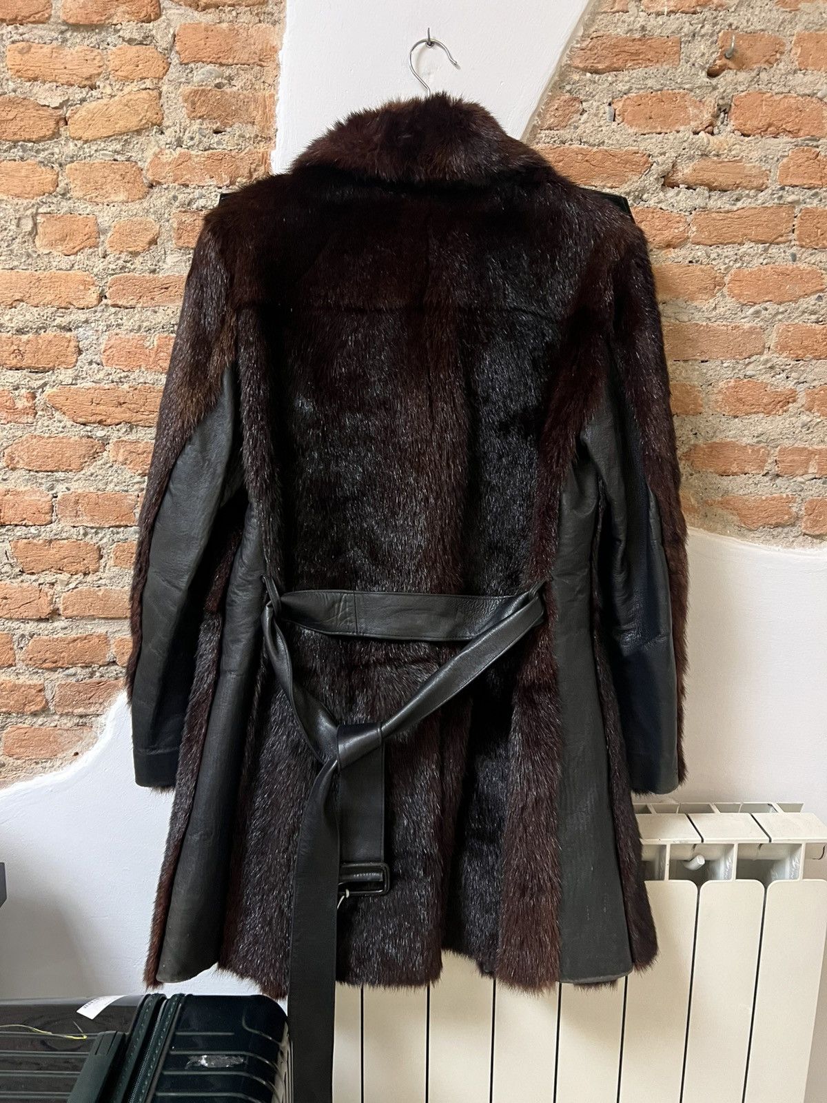 Vintage Leather/Beaver Fur Coat Mens Size US M / EU 48-50 / 2 - 2 Thumbnail
