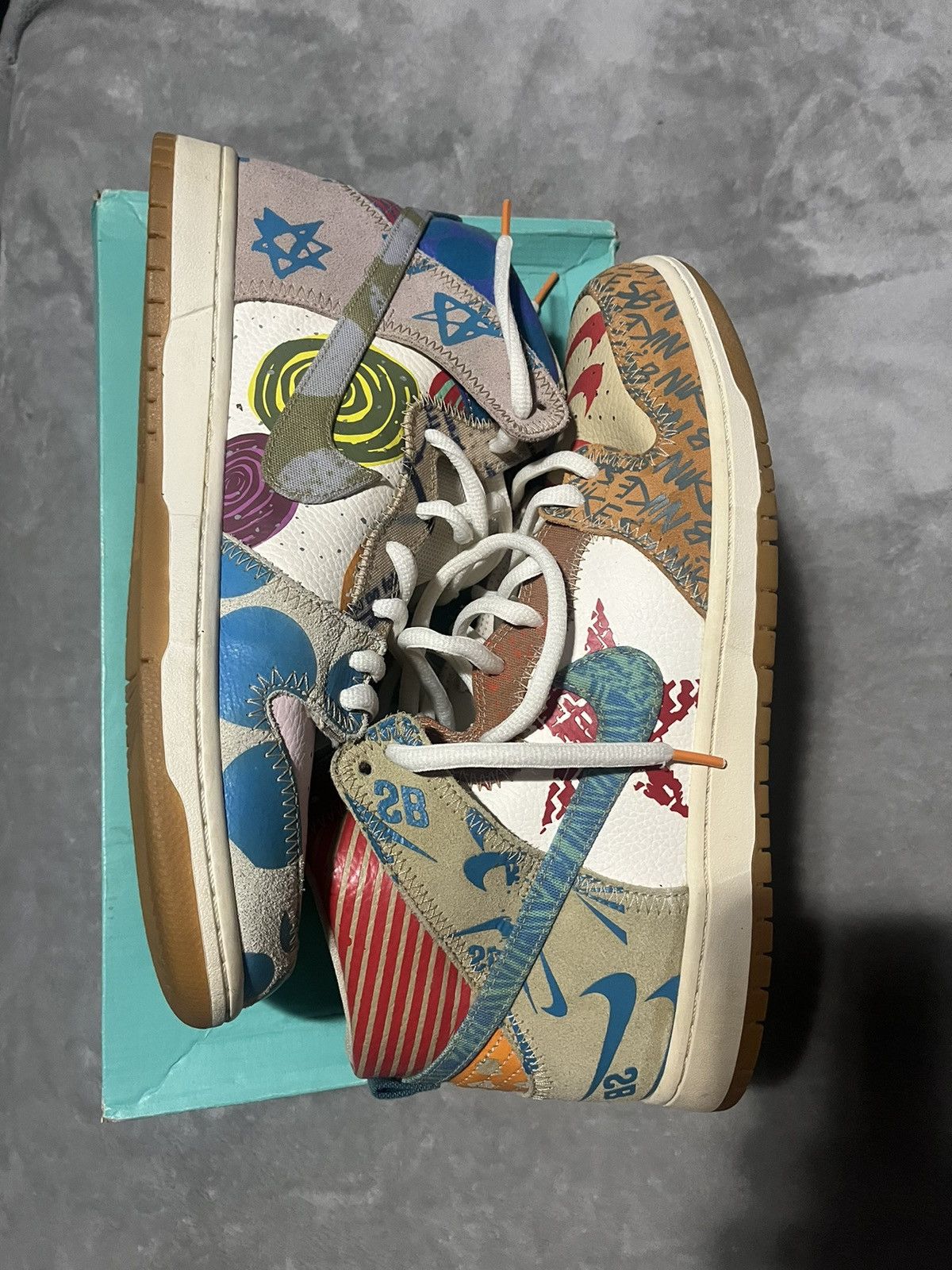 Nike SB Nike Dunk SB High Thomas Campbell “What The” Size US 14 / EU 47 - 4 Thumbnail