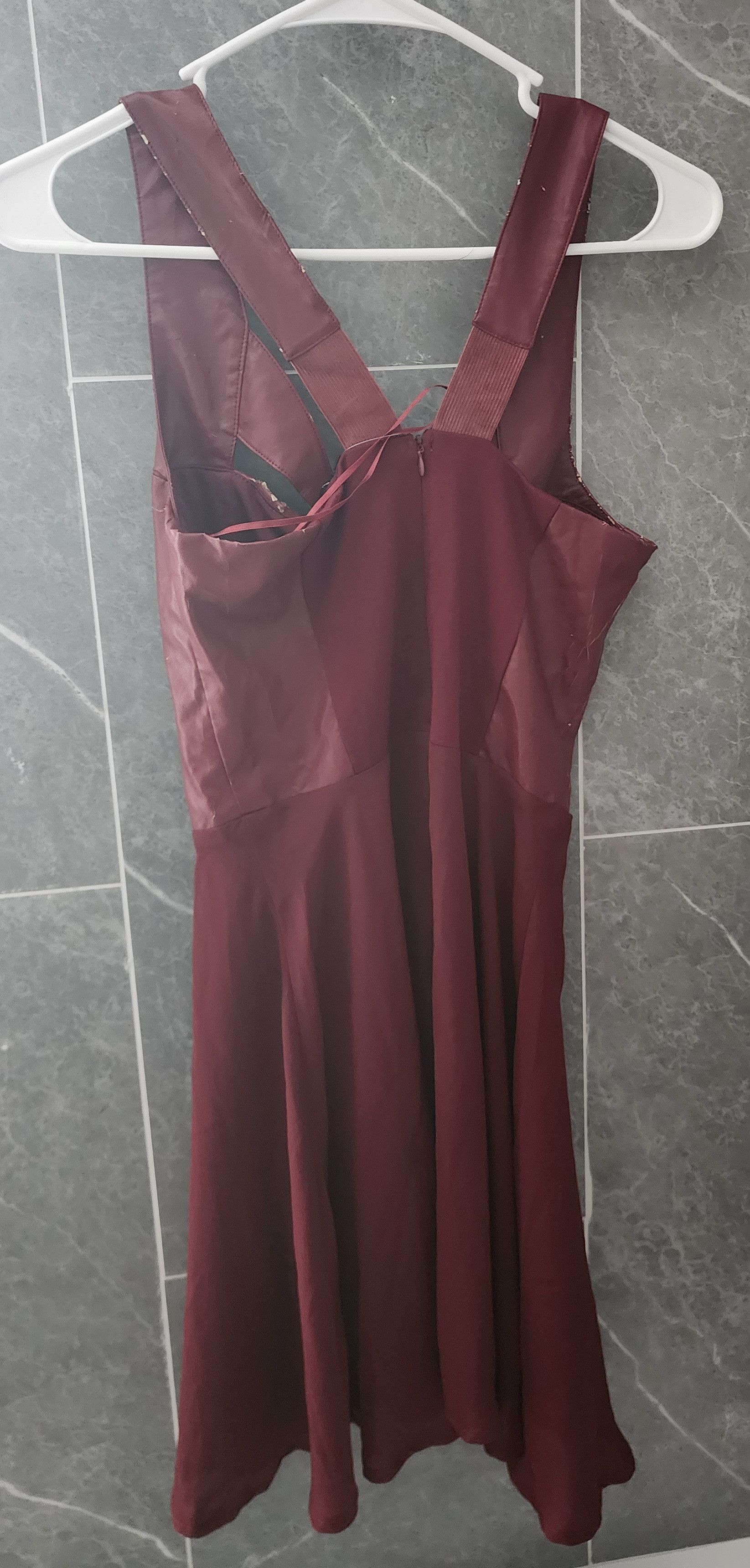 Other The Clothing Company Burgundy Faux Leather Dress Small Size S / US 4 / IT 40 - 2 Thumbnail