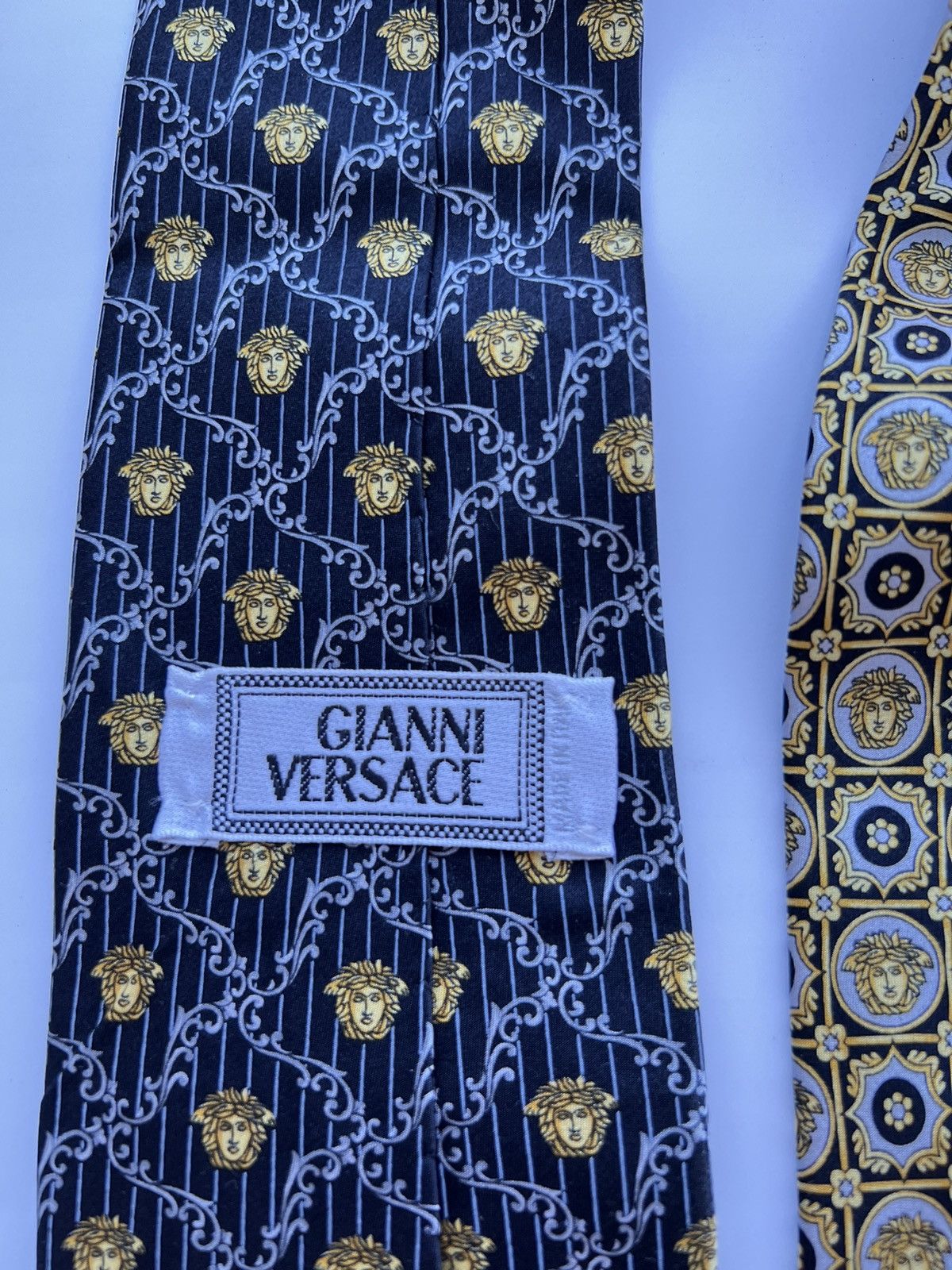 Versace Gianni Versace 90’s Medusa Silk Tie Size ONE SIZE - 7 Thumbnail