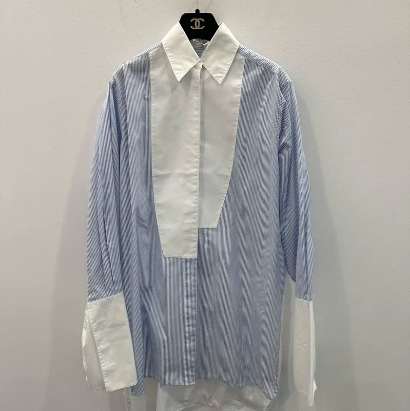 Loewe Loewe Light Blue Cotton Women's Shirt 0089 Size XS / US 0-2 / IT 36-38 - 1 Thumbnail