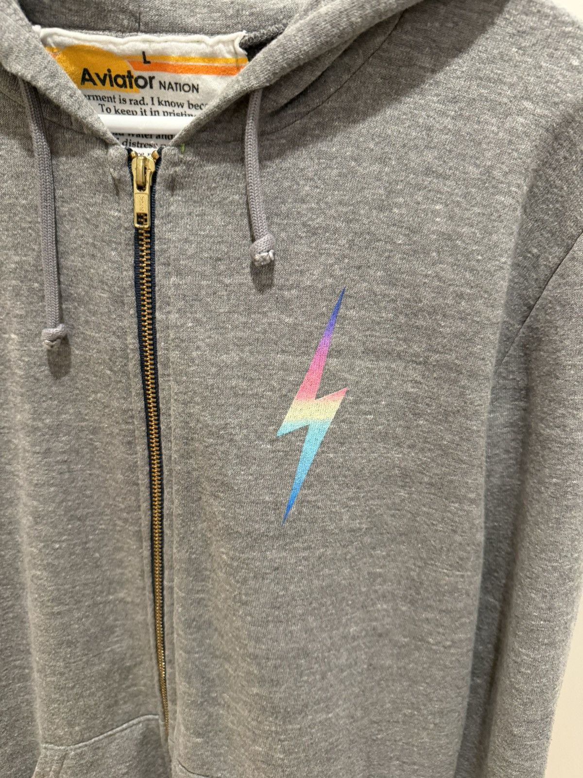Aviator Nation Lightning Bolt Hoodie - Zip Up - Aviator Nation Size US L / EU 52-54 / 3 - 2 Thumbnail