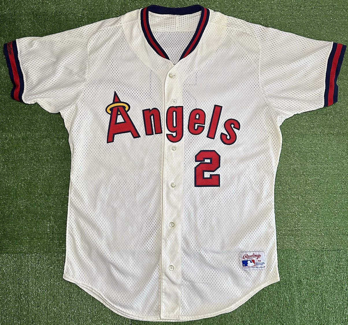 image of Mlb VTG 80S-90S Authentic California Angels Rawlings Jersey in Beige, Men's (Size XL)