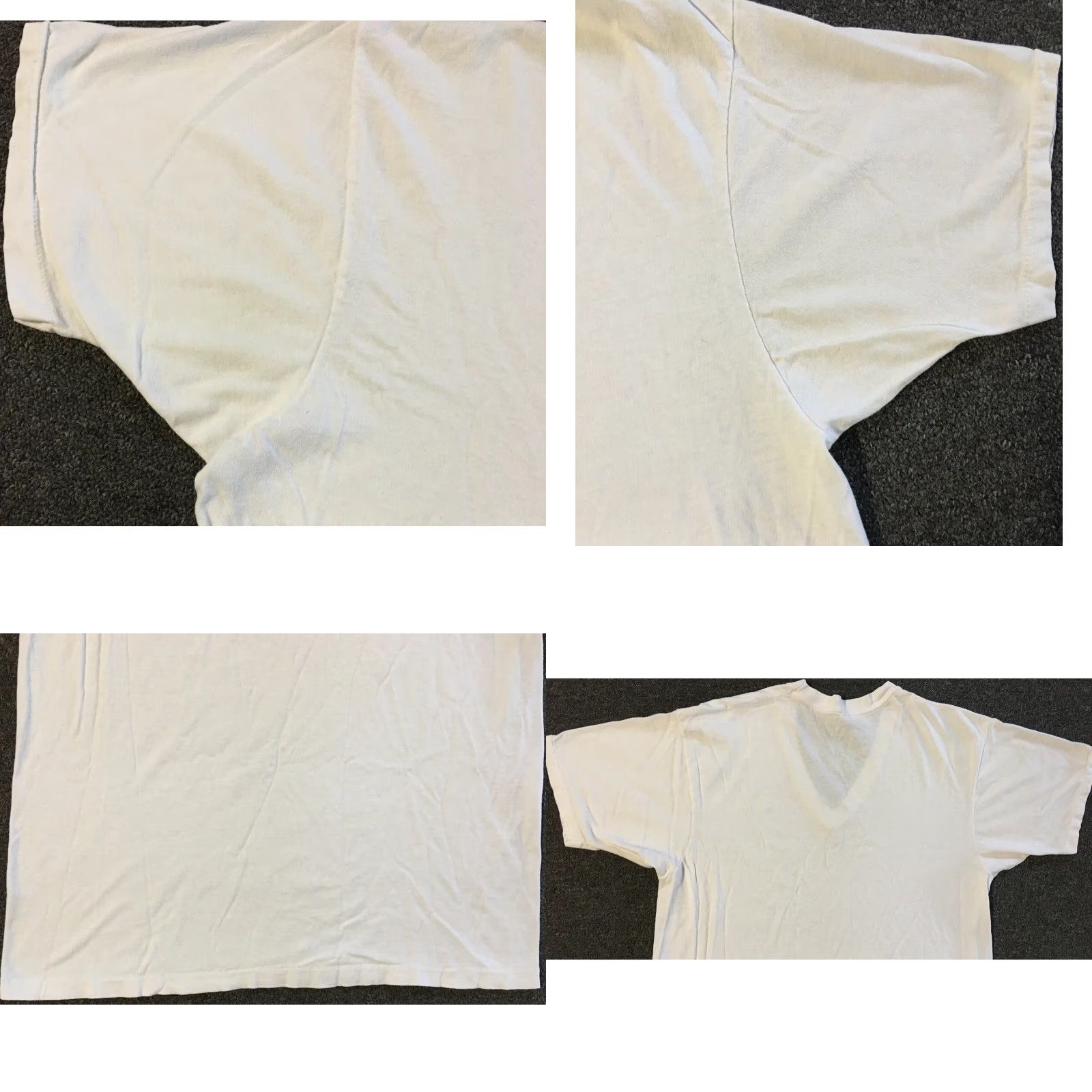 Vintage VINTAGE Hanes Faded V Neck Shirt M L White 90s 80s Biker Trucker Punk Grunge Surf Skate PE 80s Mens T-Shirt Knit Single Stitch Size US M / EU 48-50 / 2 - 8 Thumbnail